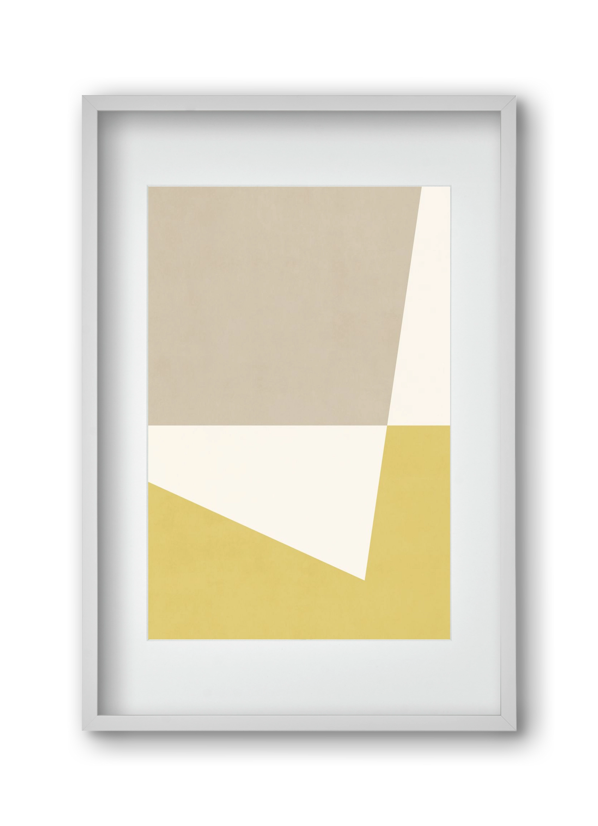 Composition of Geometric Shapes - Yc01, 30x45 cm (20x30 cm), Fehér keret, paszpartuval