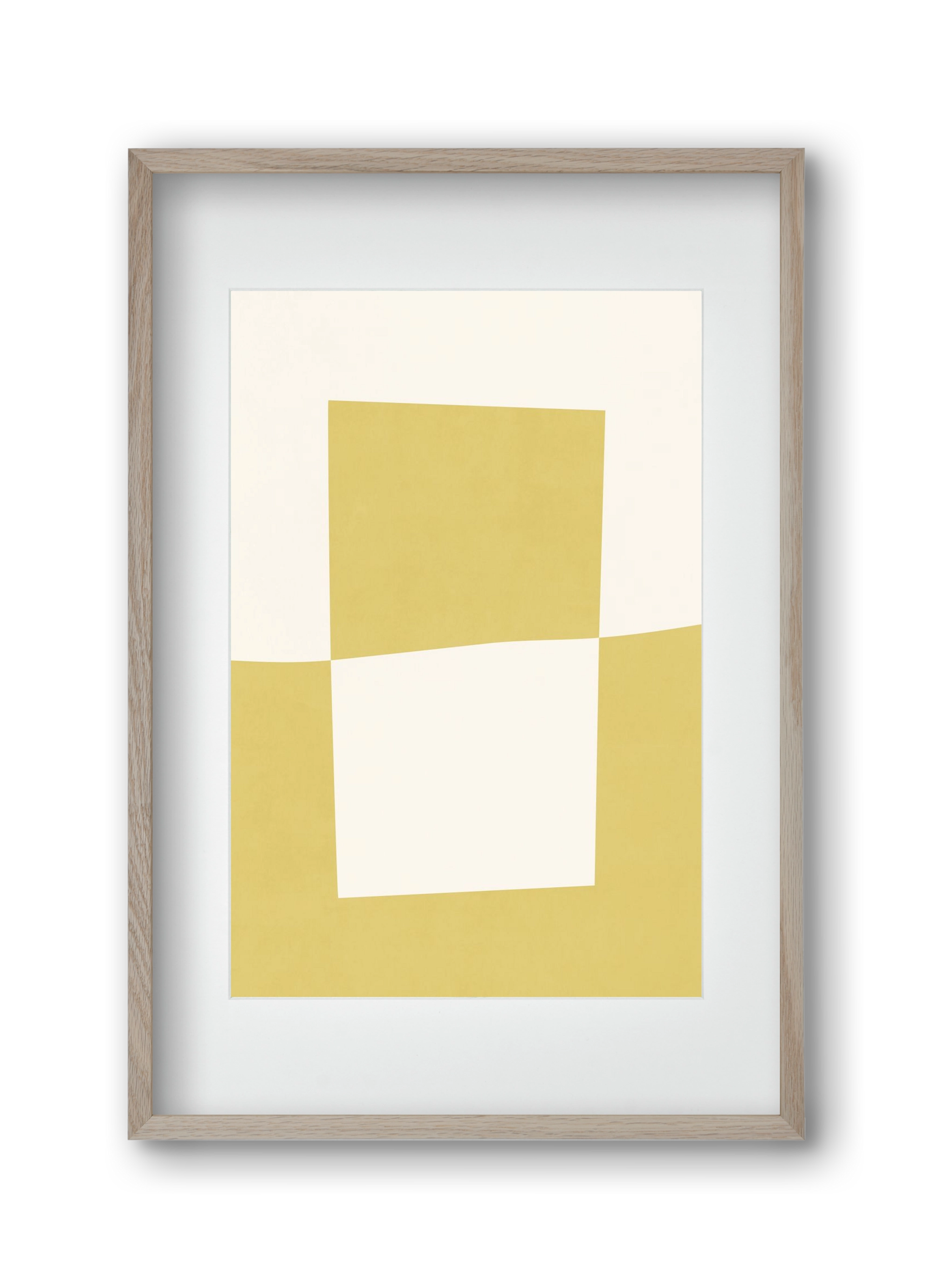 Composition of Geometric Shapes - Yc02, 30x45 cm (20x30 cm), Tölgy keret, paszpartuval