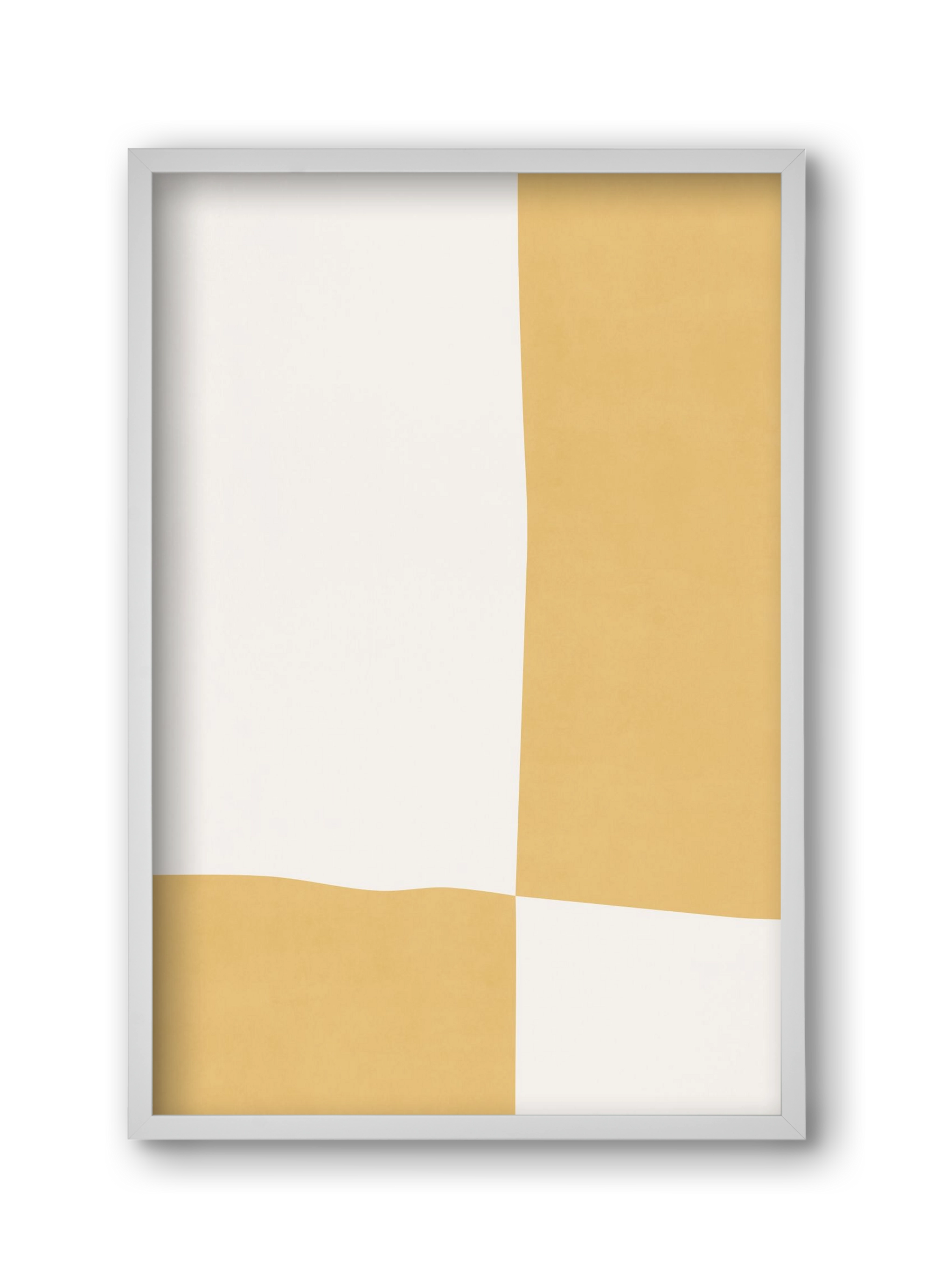 Composition of Geometric Shapes - Yq01, 30x45 cm (30x45 cm), Fehér keret