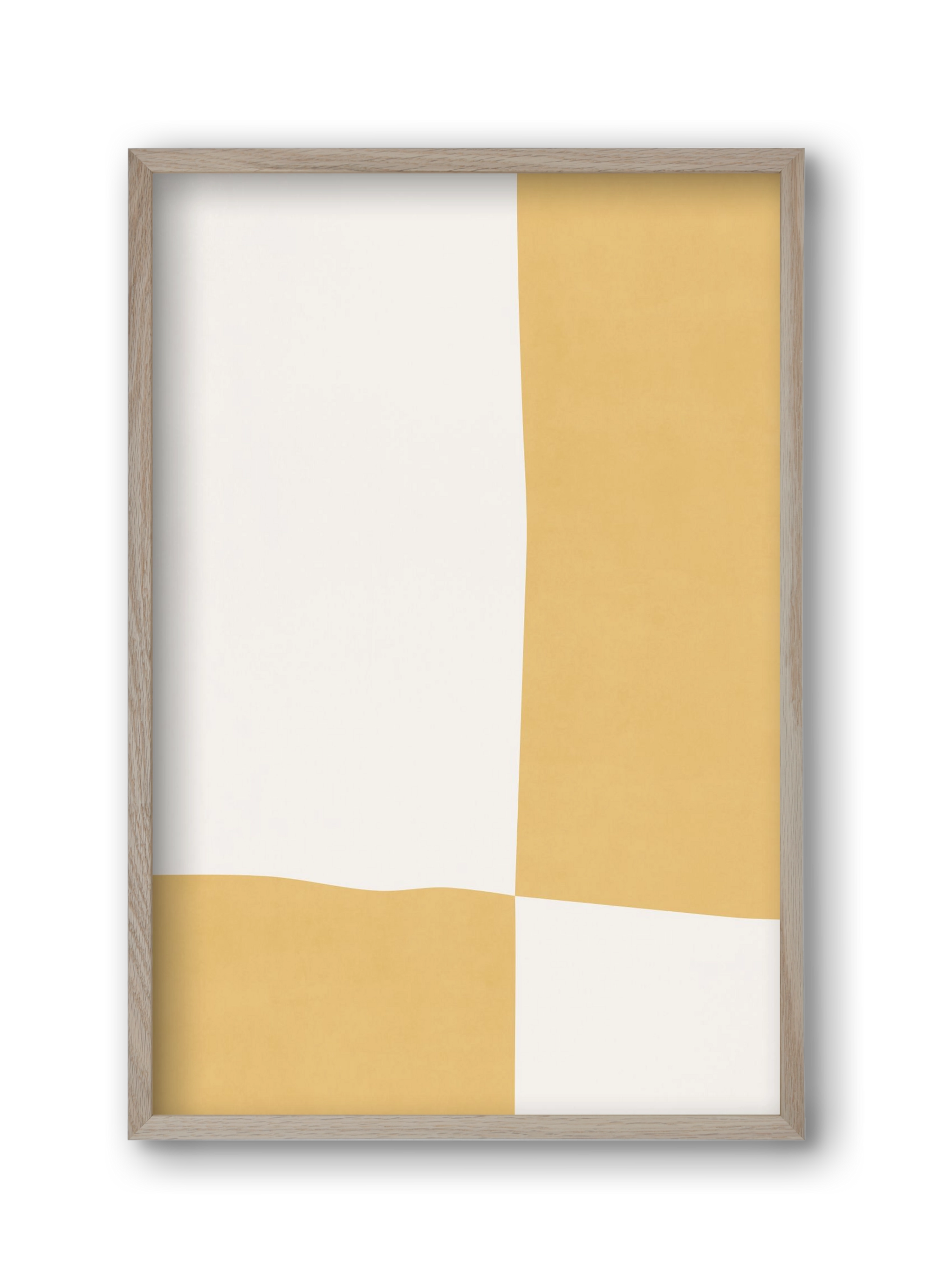 Composition of Geometric Shapes - Yq01, 30x45 cm (30x45 cm), Tölgy keret