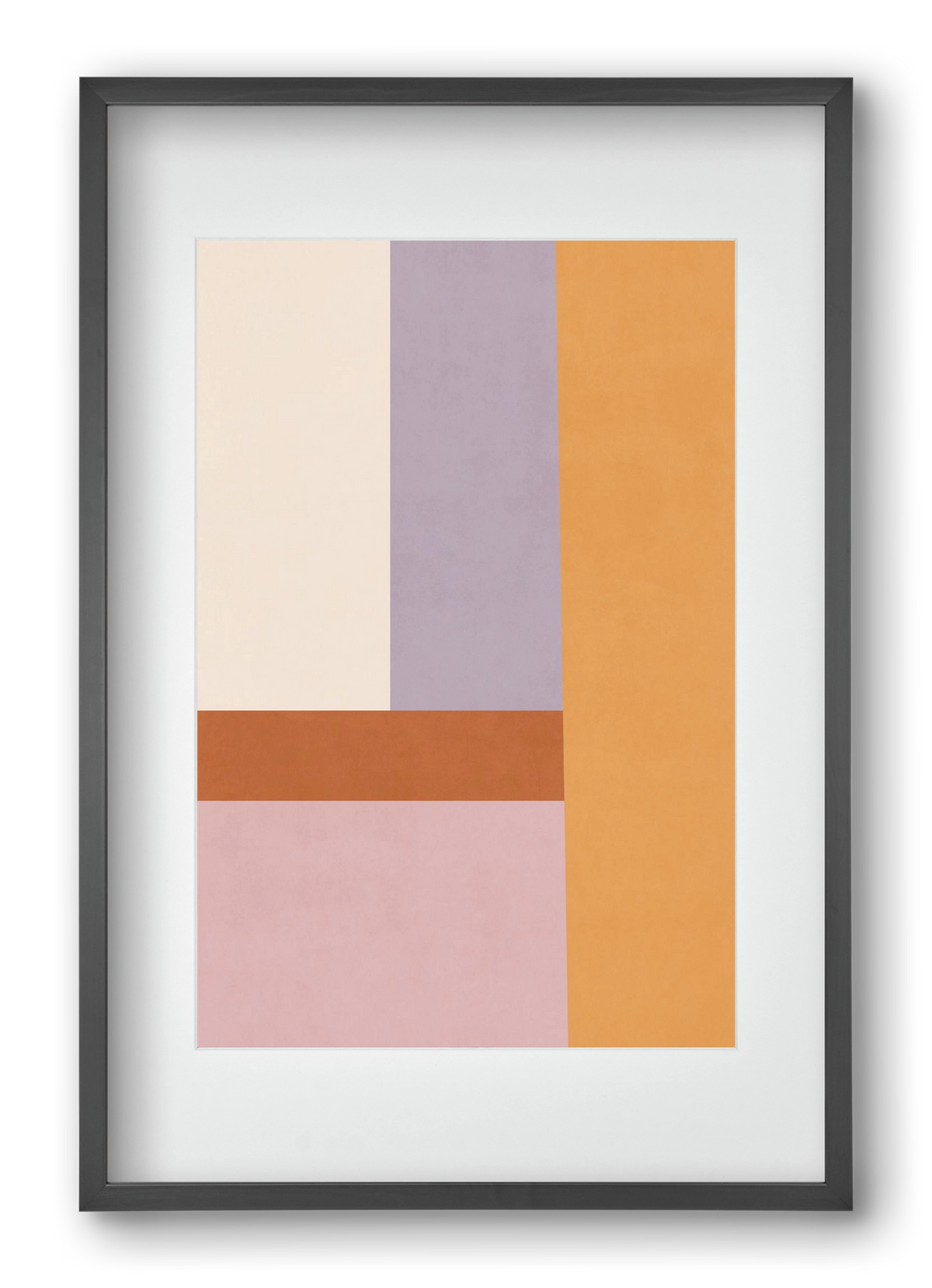Composition of Geometric Shapes - Tfq02, 40x60 cm (30x45 cm), Fekete keret, paszpartuval