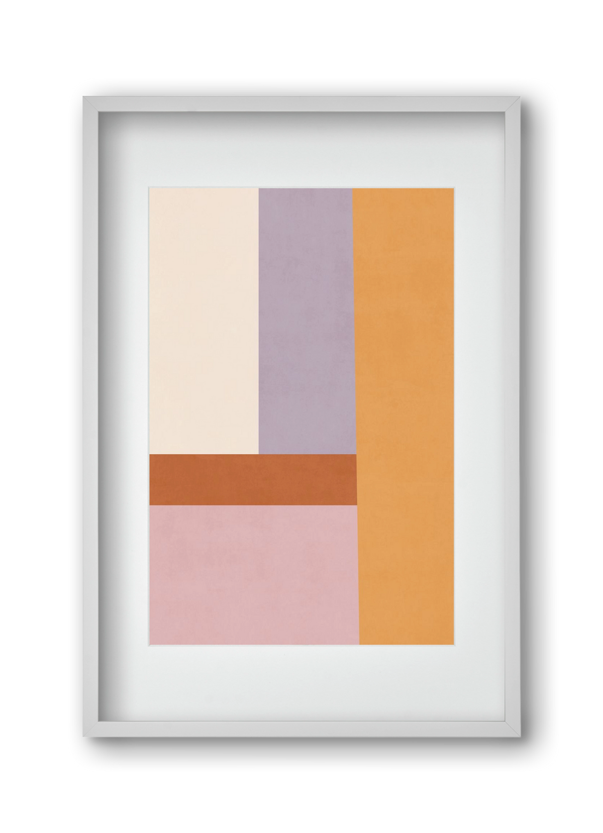 Composition of Geometric Shapes - Tfq02, 30x45 cm (20x30 cm), Fehér keret, paszpartuval