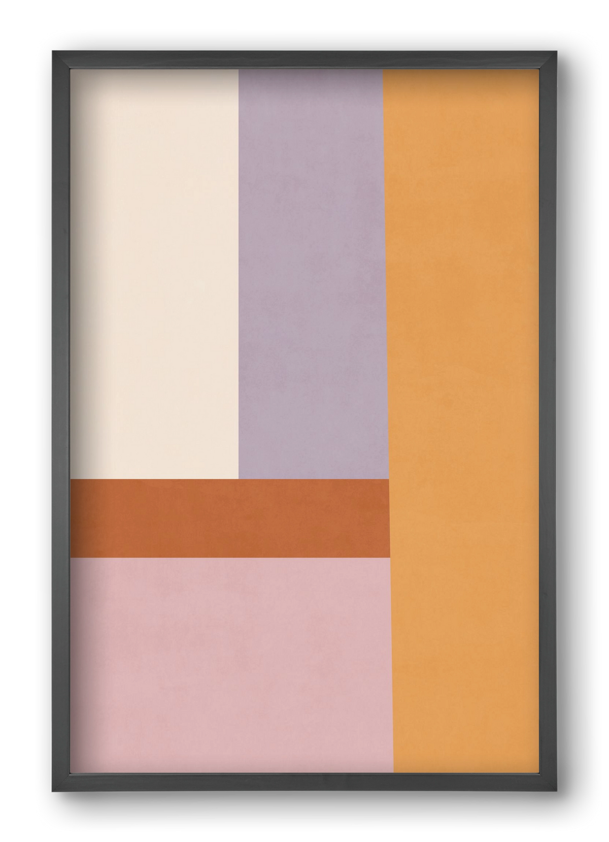 Composition of Geometric Shapes - Tfq02, 40x60 cm (40x60 cm), Fekete keret