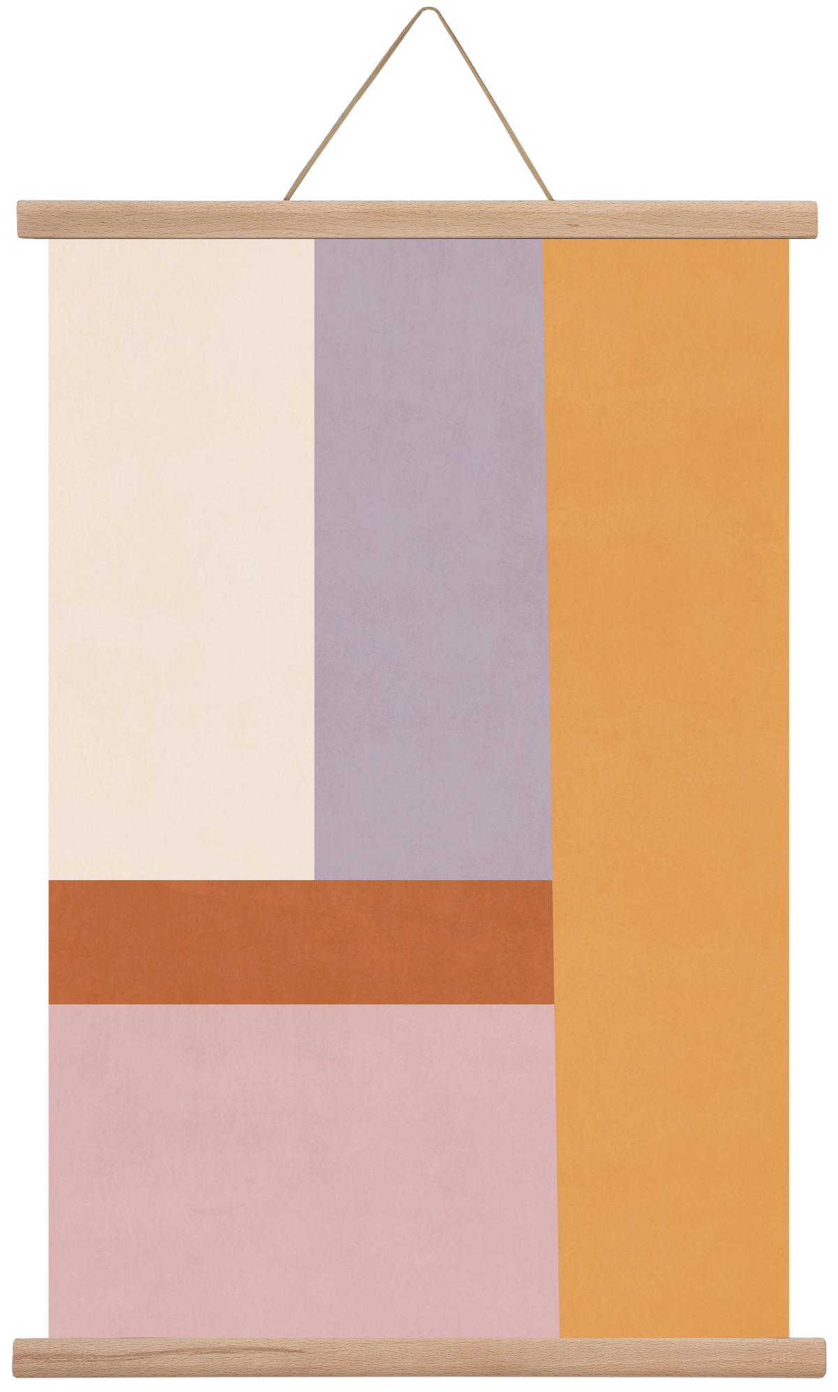 Composition of Geometric Shapes - Tfq02, 40x60 cm (40x60 cm), Tölgy akasztó