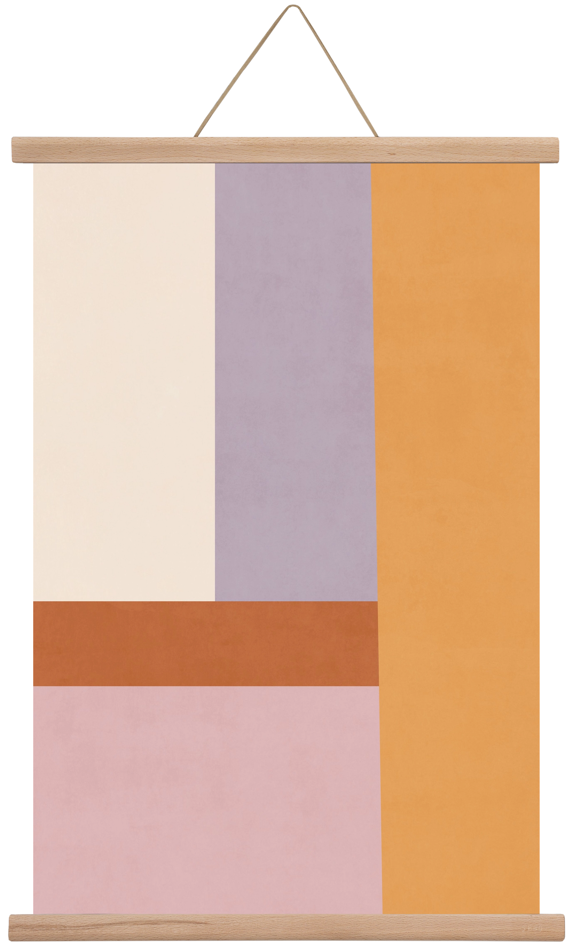 Composition of Geometric Shapes - Tfq02, 40x60 cm (40x60 cm), Tölgy akasztó