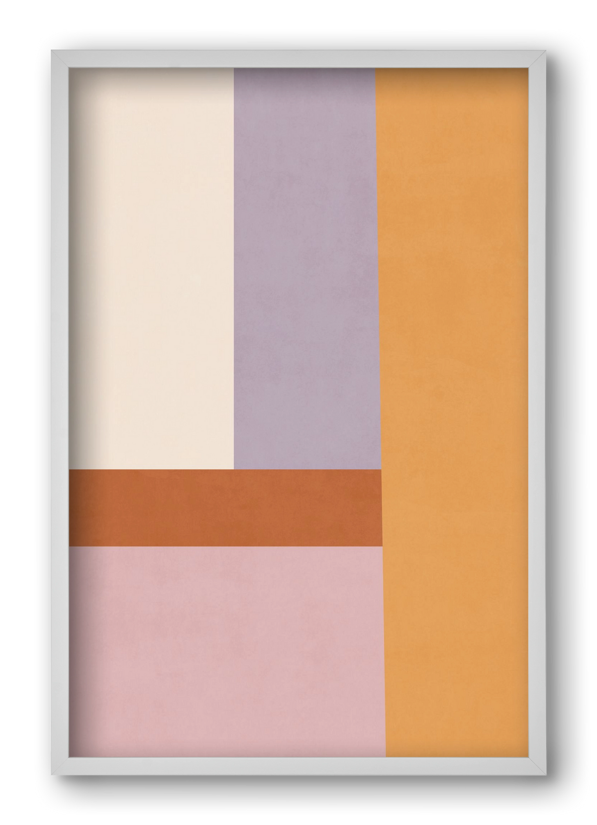 Composition of Geometric Shapes - Tfq02, 40x60 cm (40x60 cm), Fehér keret