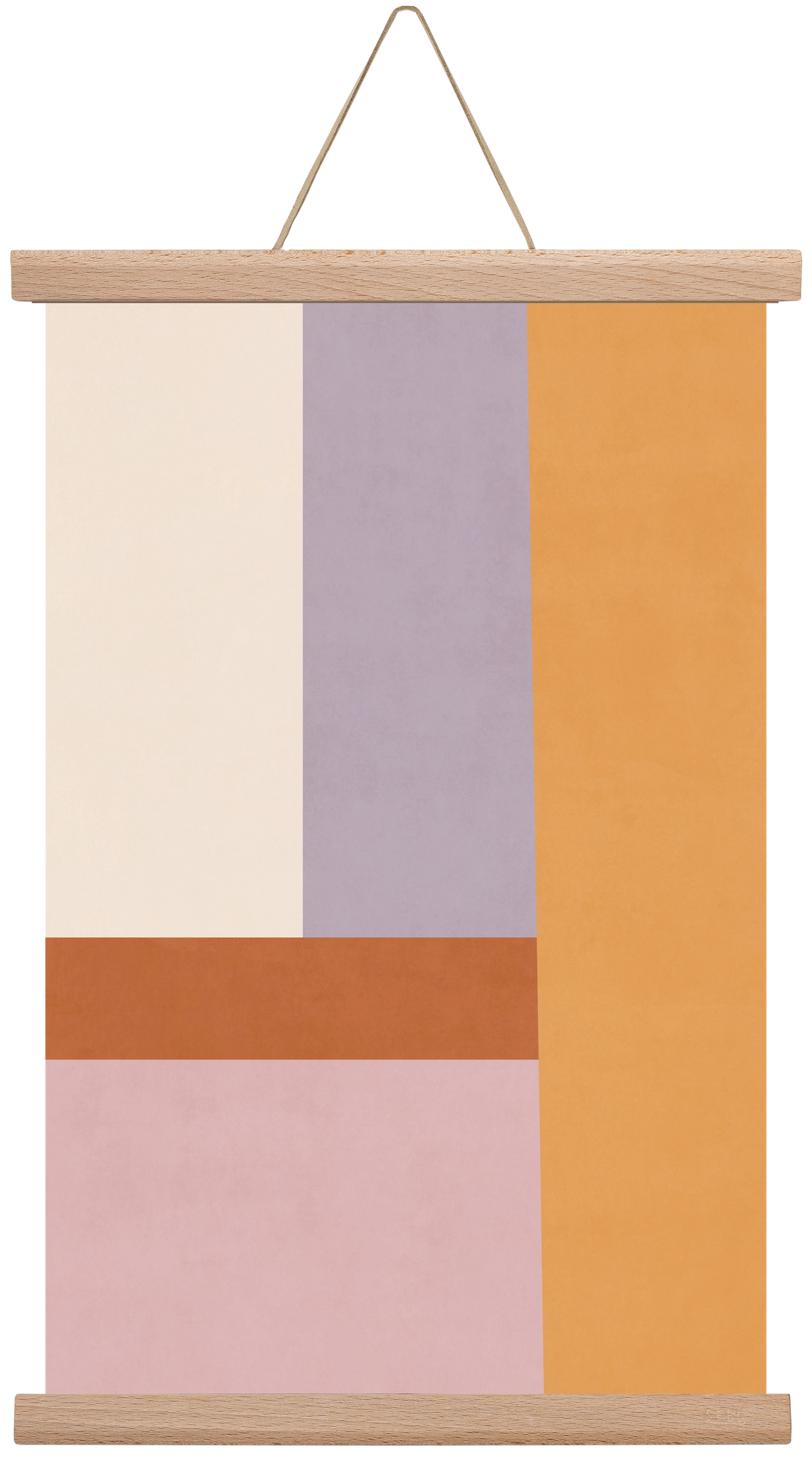 Composition of Geometric Shapes - Tfq02, 30x45 cm (30x45 cm), Tölgy akasztó