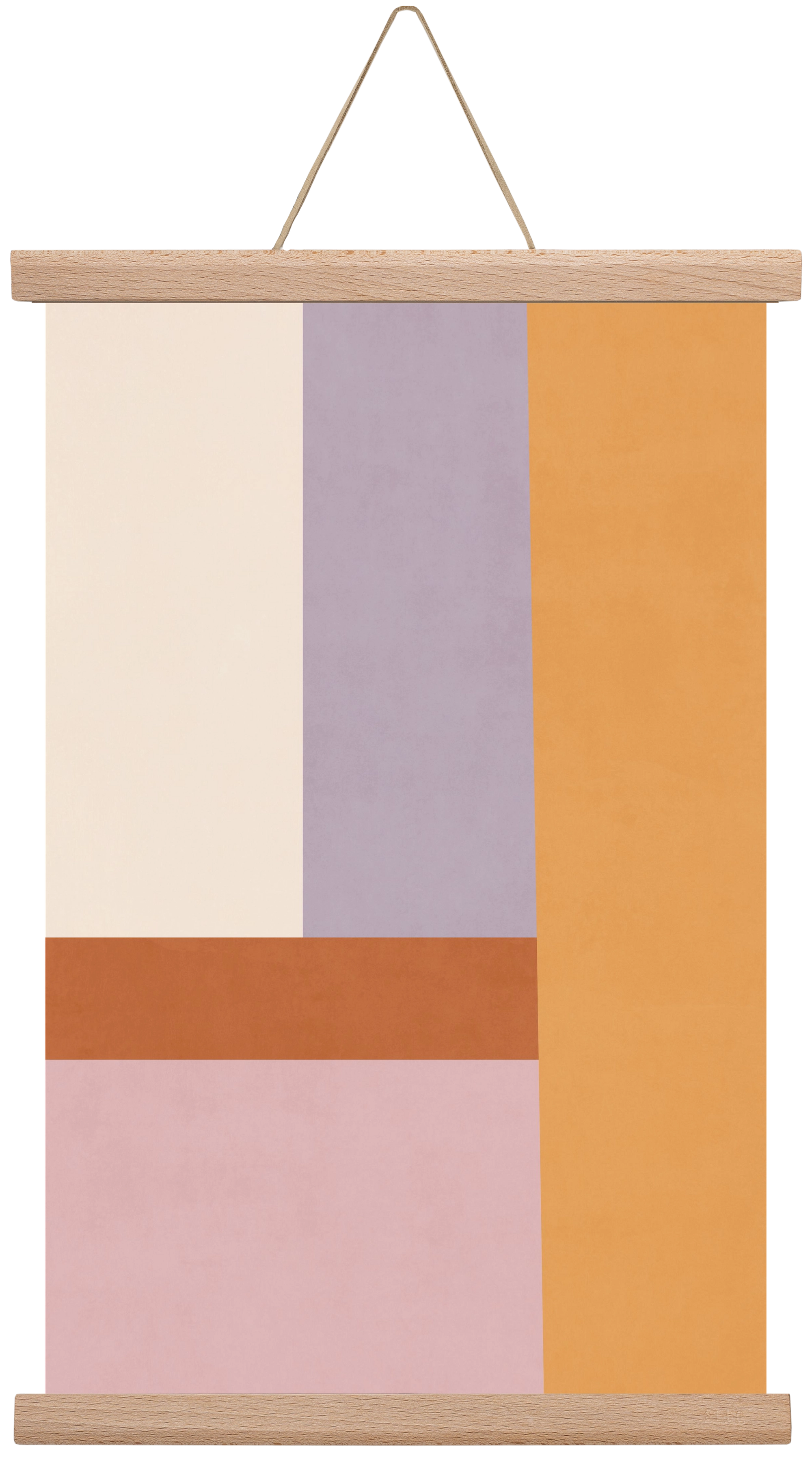 Composition of Geometric Shapes - Tfq02, 30x45 cm (30x45 cm), Tölgy akasztó