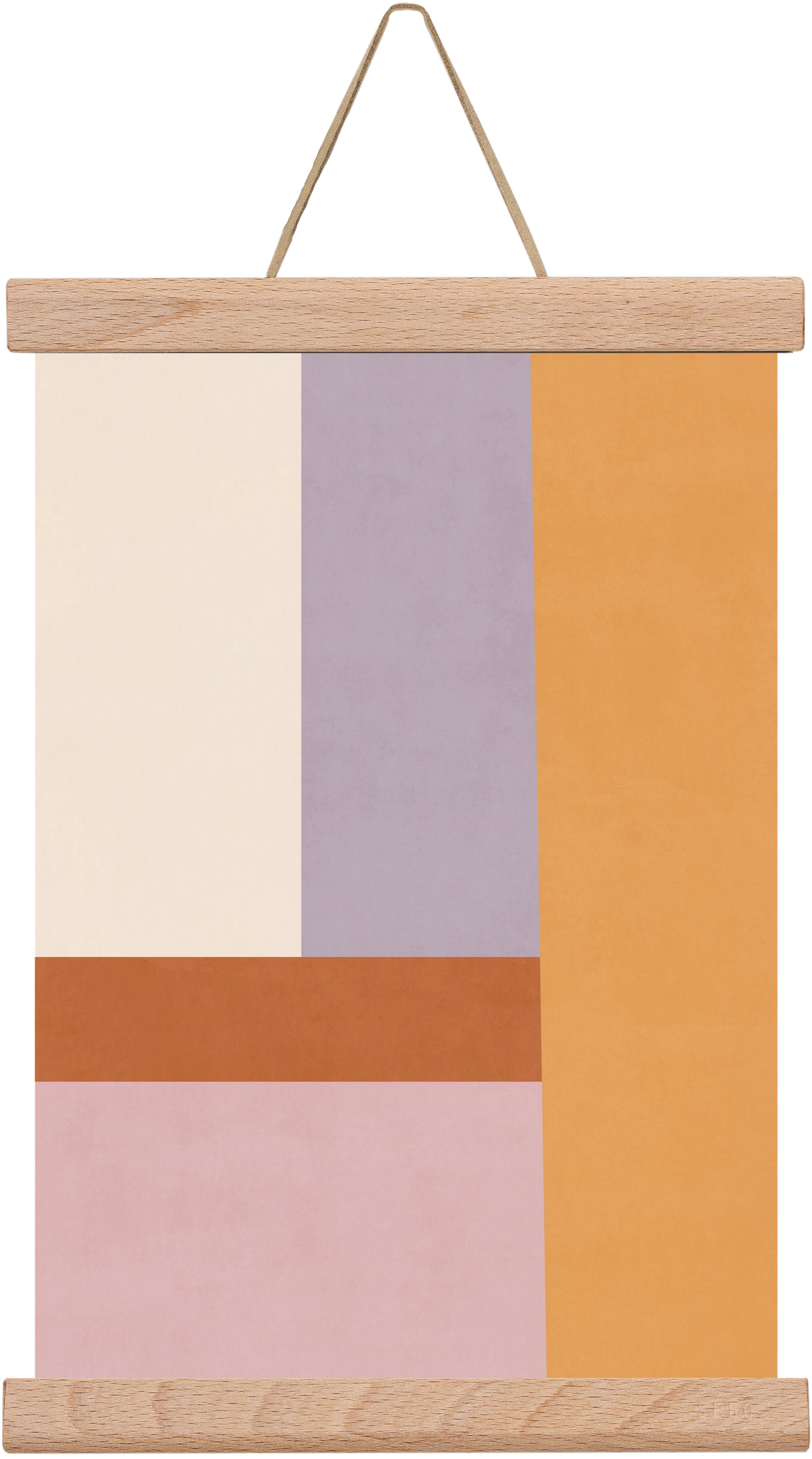 Composition of Geometric Shapes - Tfq02, 20x30 cm (20x30 cm), Tölgy akasztó