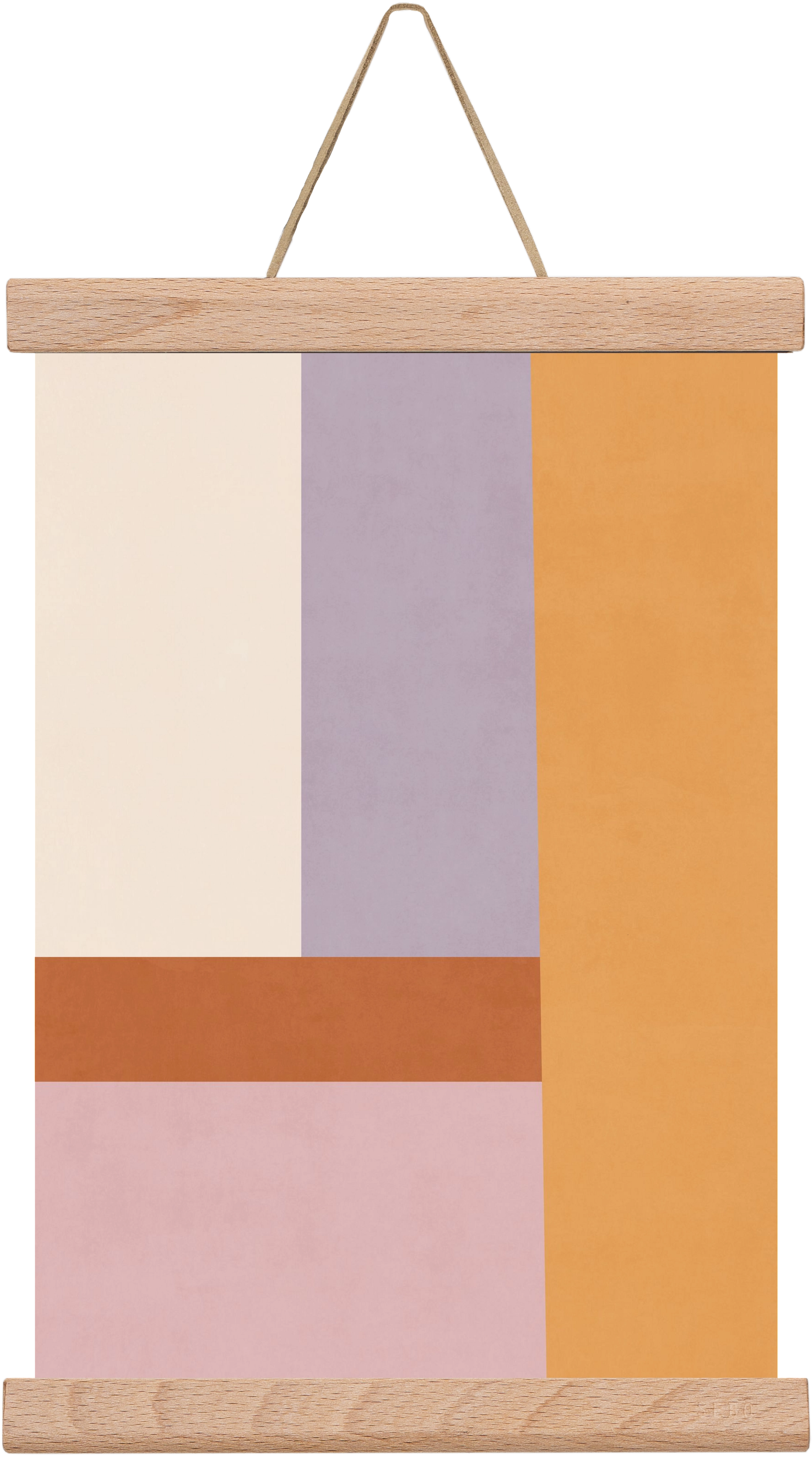 Composition of Geometric Shapes - Tfq02, 20x30 cm (20x30 cm), Tölgy akasztó