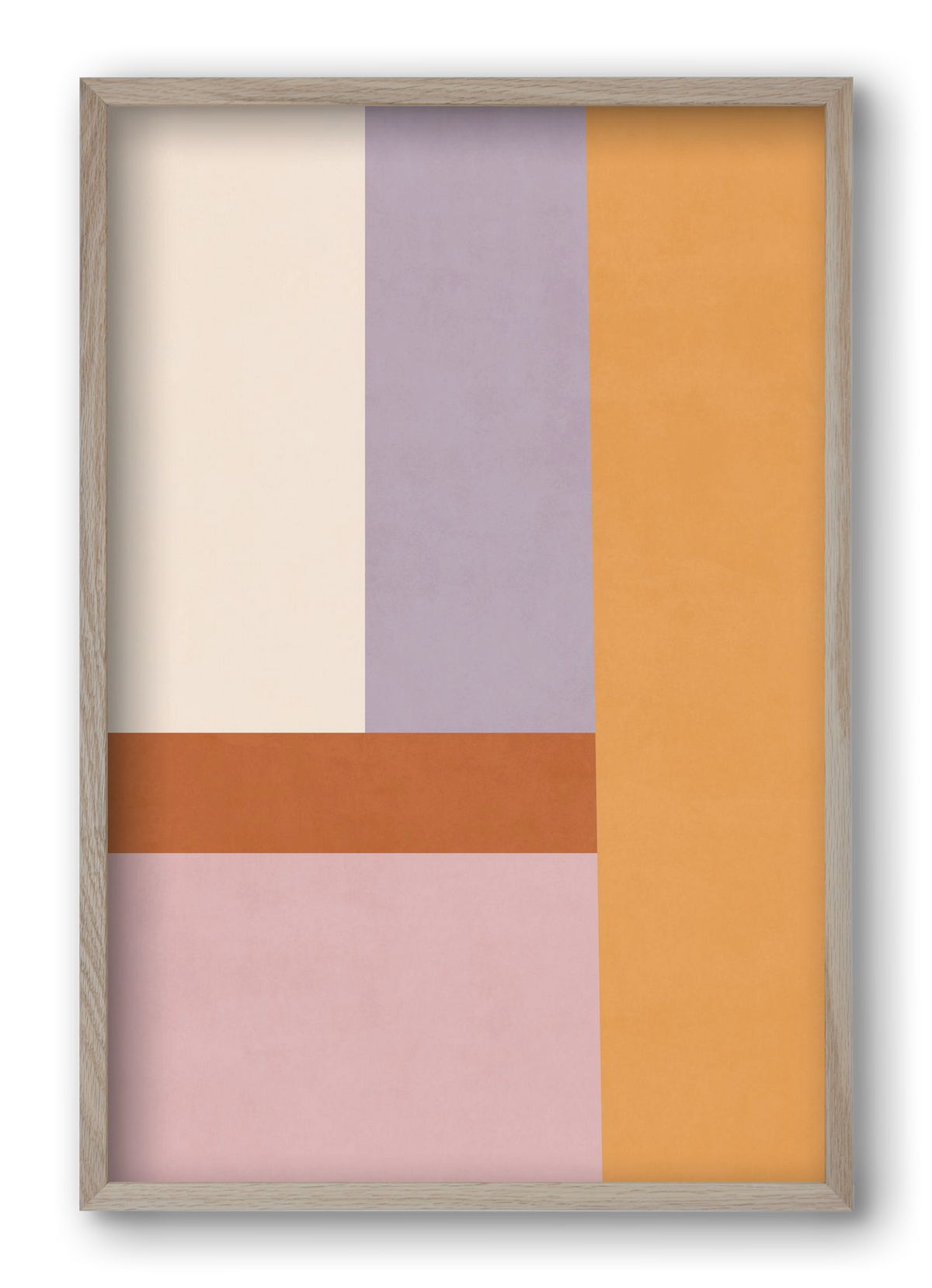 Composition of Geometric Shapes - Tfq02, 40x60 cm (40x60 cm), Tölgy keret