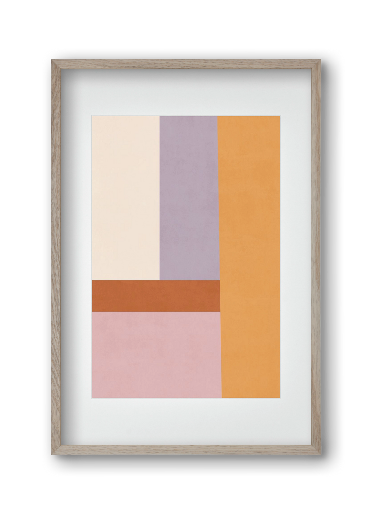 Composition of Geometric Shapes - Tfq02, 30x45 cm (20x30 cm), Tölgy keret, paszpartuval