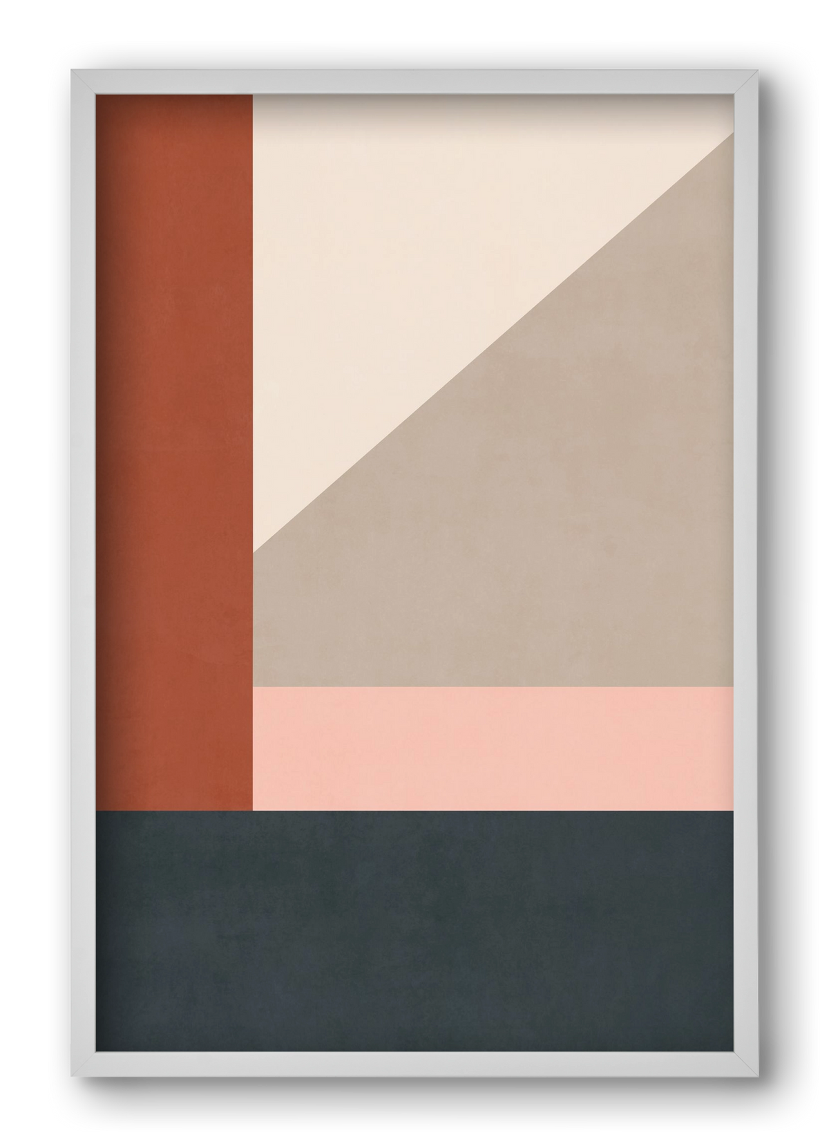 Composition of Geometric Shapes - Tff01, 40x60 cm (40x60 cm), Fehér keret