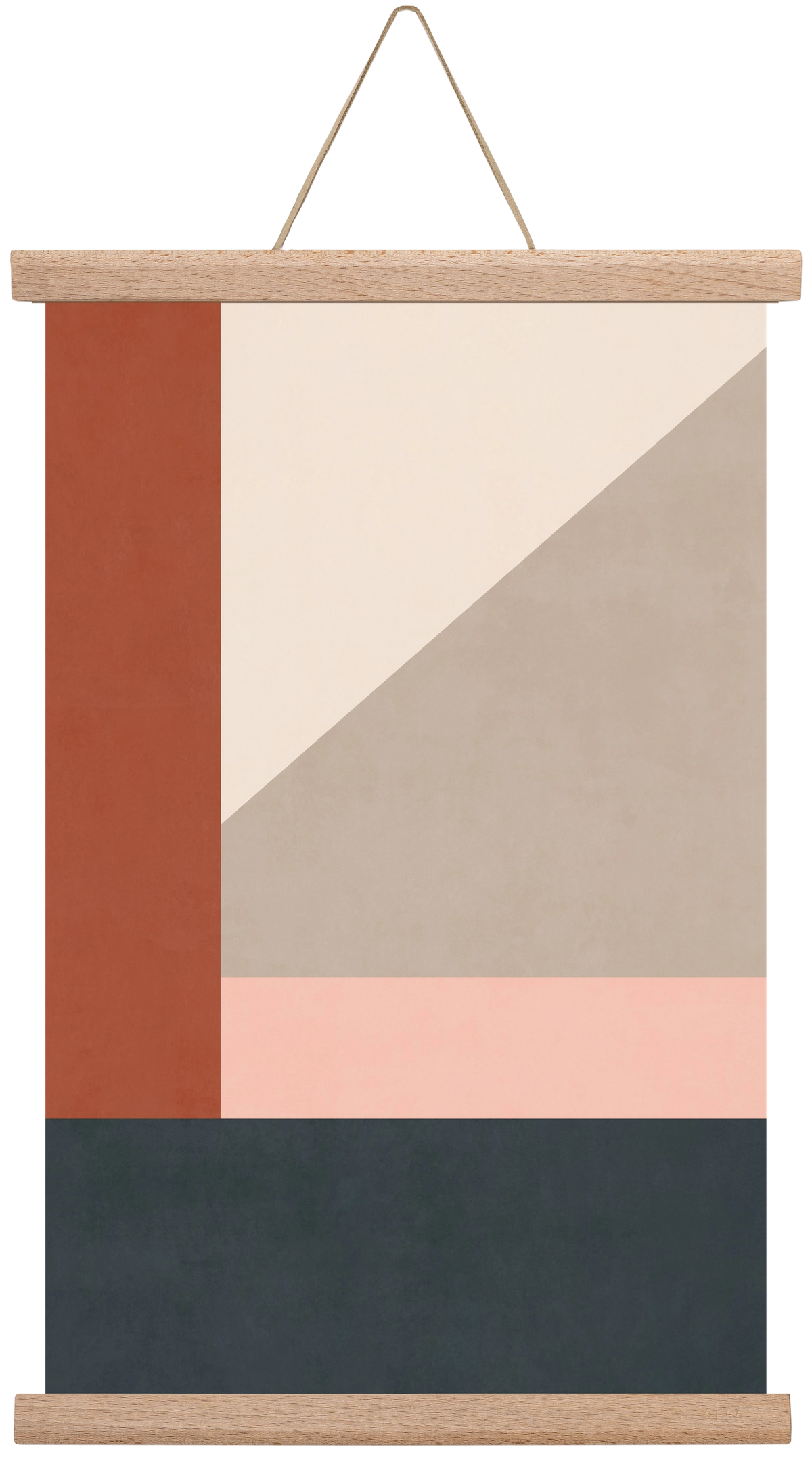 Composition of Geometric Shapes - Tff01, 30x45 cm (30x45 cm), Tölgy akasztó