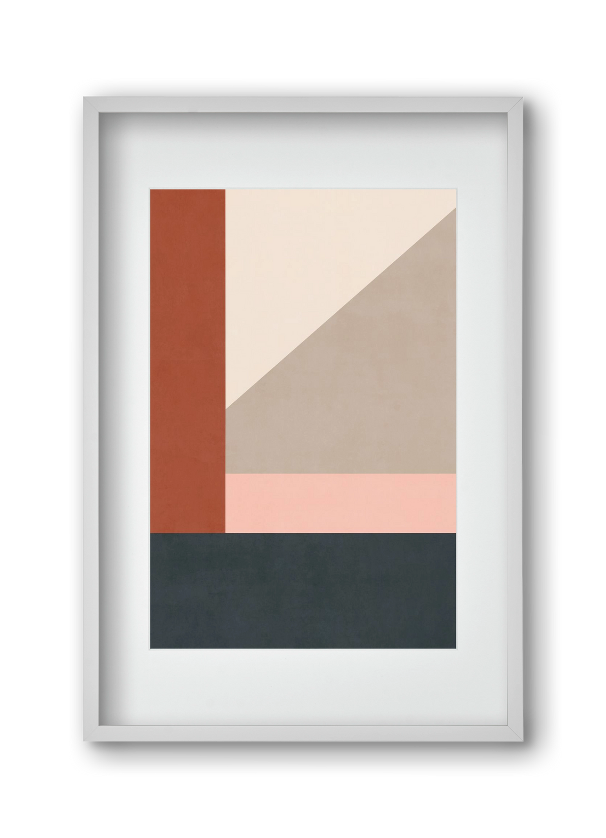 Composition of Geometric Shapes - Tff01, 30x45 cm (20x30 cm), Fehér keret, paszpartuval