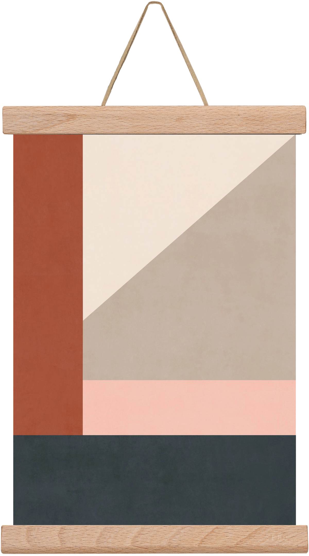 Composition of Geometric Shapes - Tff01, 20x30 cm (20x30 cm), Tölgy akasztó