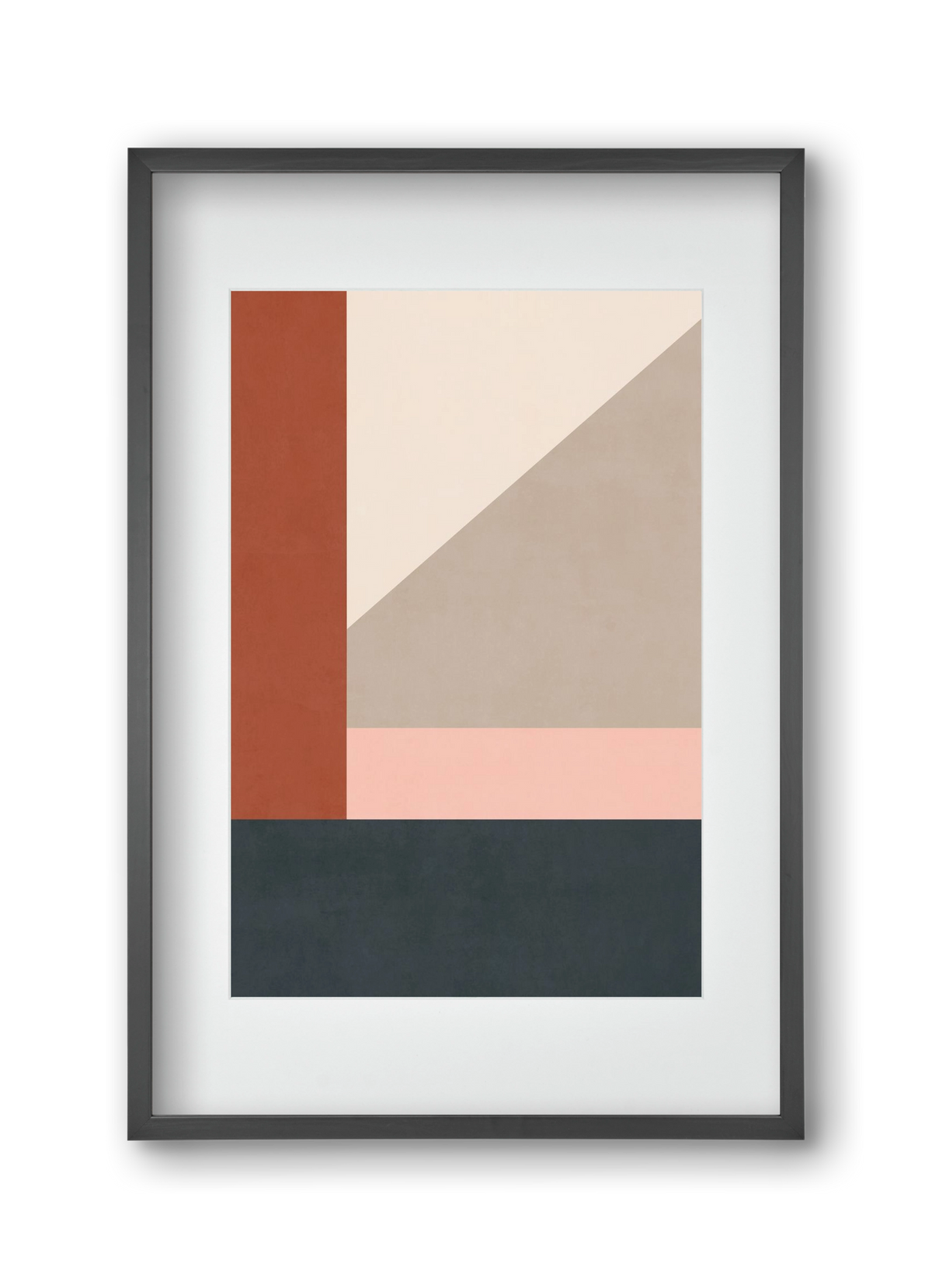 Composition of Geometric Shapes - Tff01, 30x45 cm (20x30 cm), Fekete keret, paszpartuval