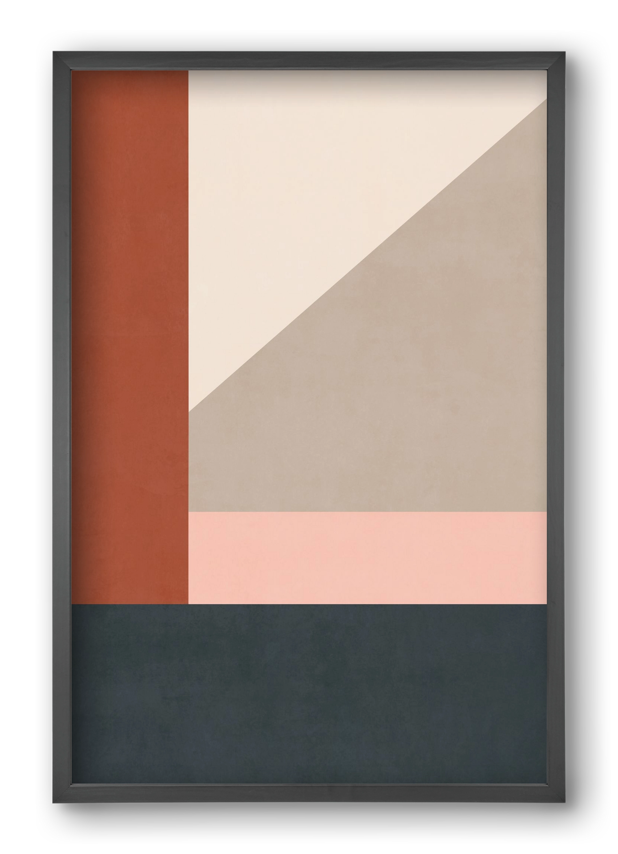 Composition of Geometric Shapes - Tff01, 40x60 cm (40x60 cm), Fekete keret