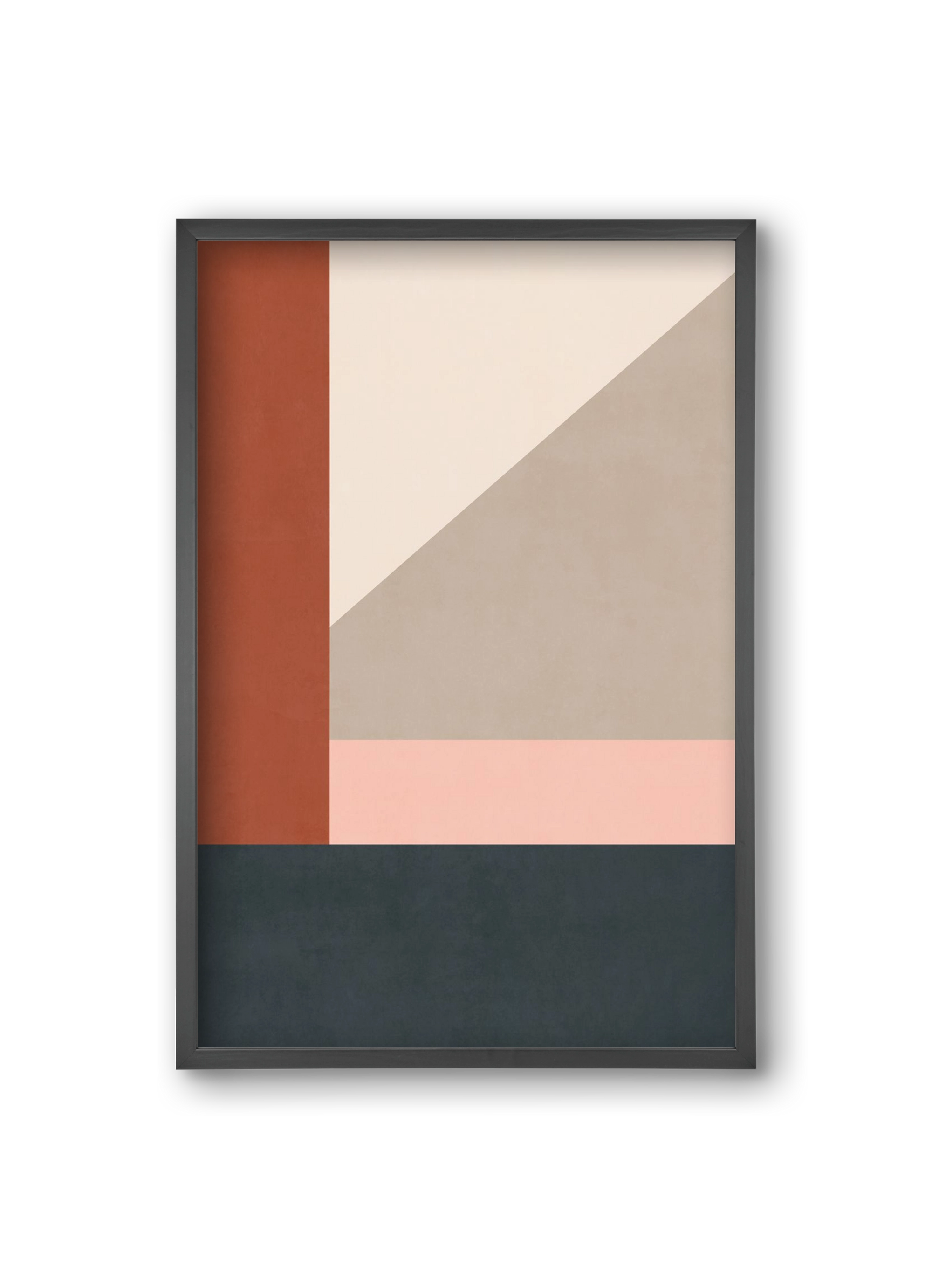 Composition of Geometric Shapes - Tff01, 20x30 cm (20x30 cm), Fekete keret