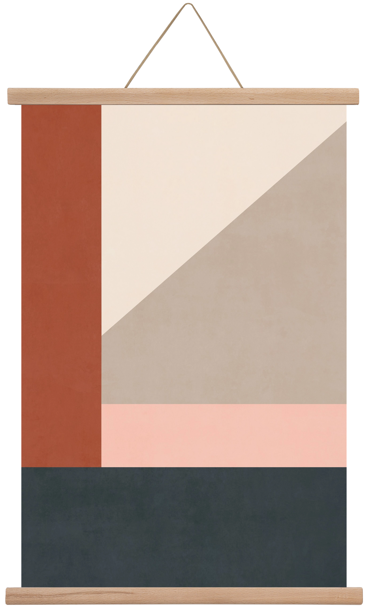 Composition of Geometric Shapes - Tff01, 40x60 cm (40x60 cm), Tölgy akasztó