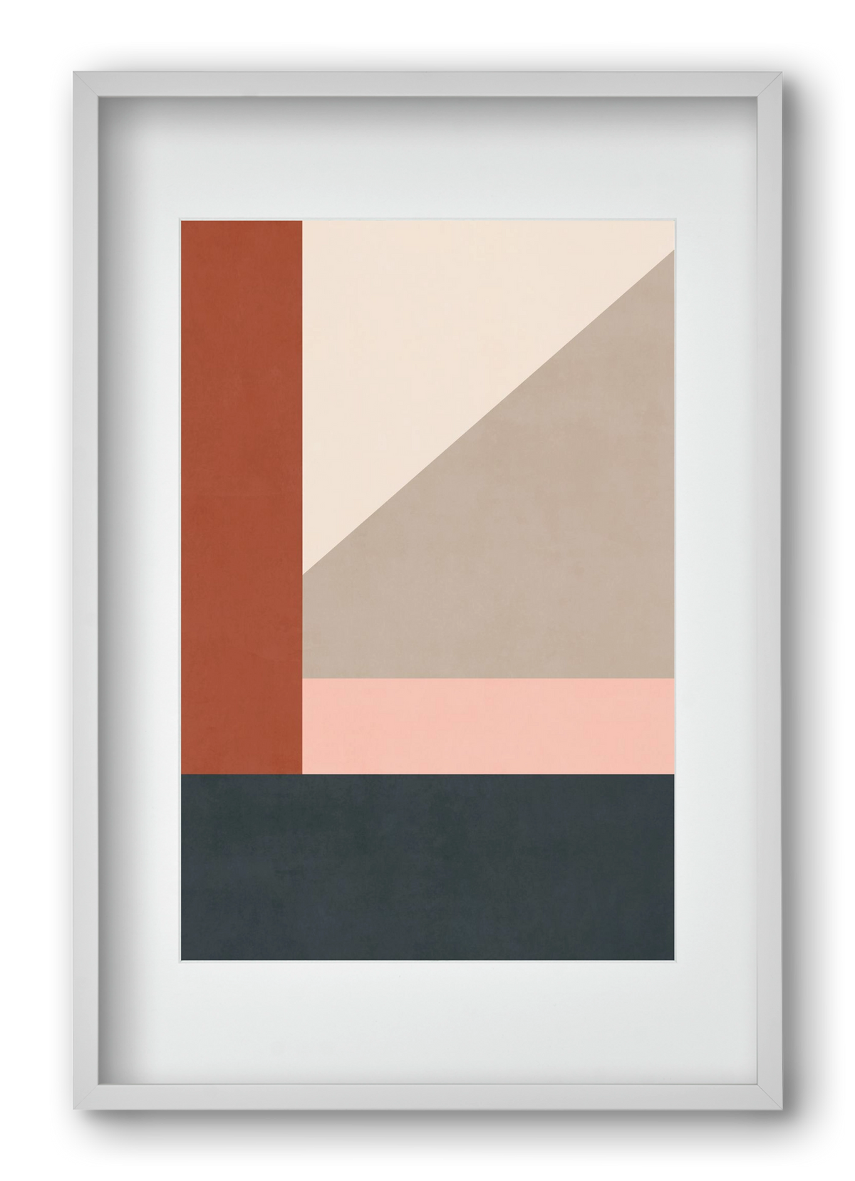 Composition of Geometric Shapes - Tff01, 40x60 cm (30x45 cm), Fehér keret, paszpartuval