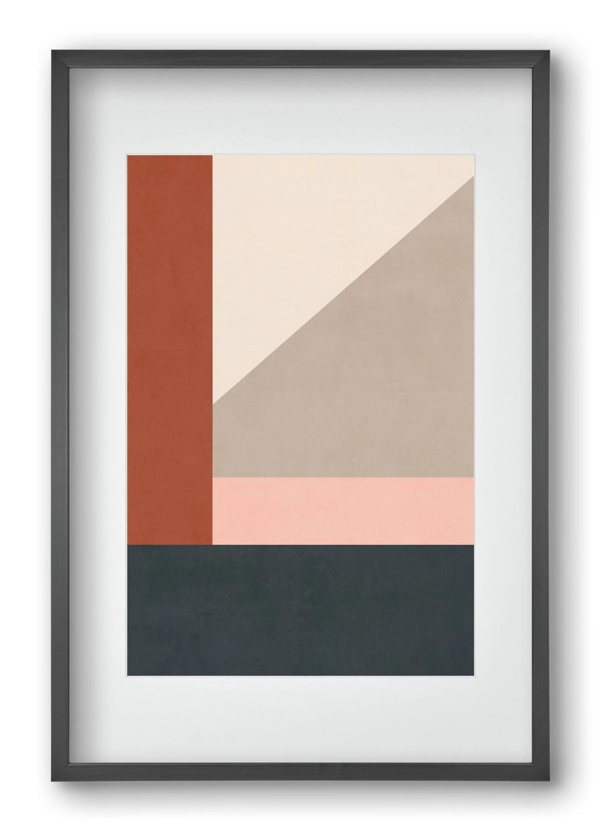 Composition of Geometric Shapes - Tff01, 40x60 cm (30x45 cm), Fekete keret, paszpartuval