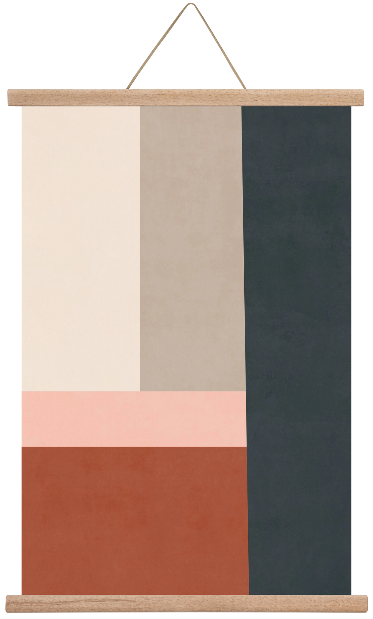 Composition of Geometric Shapes - Tff02, 40x60 cm (40x60 cm), Tölgy akasztó