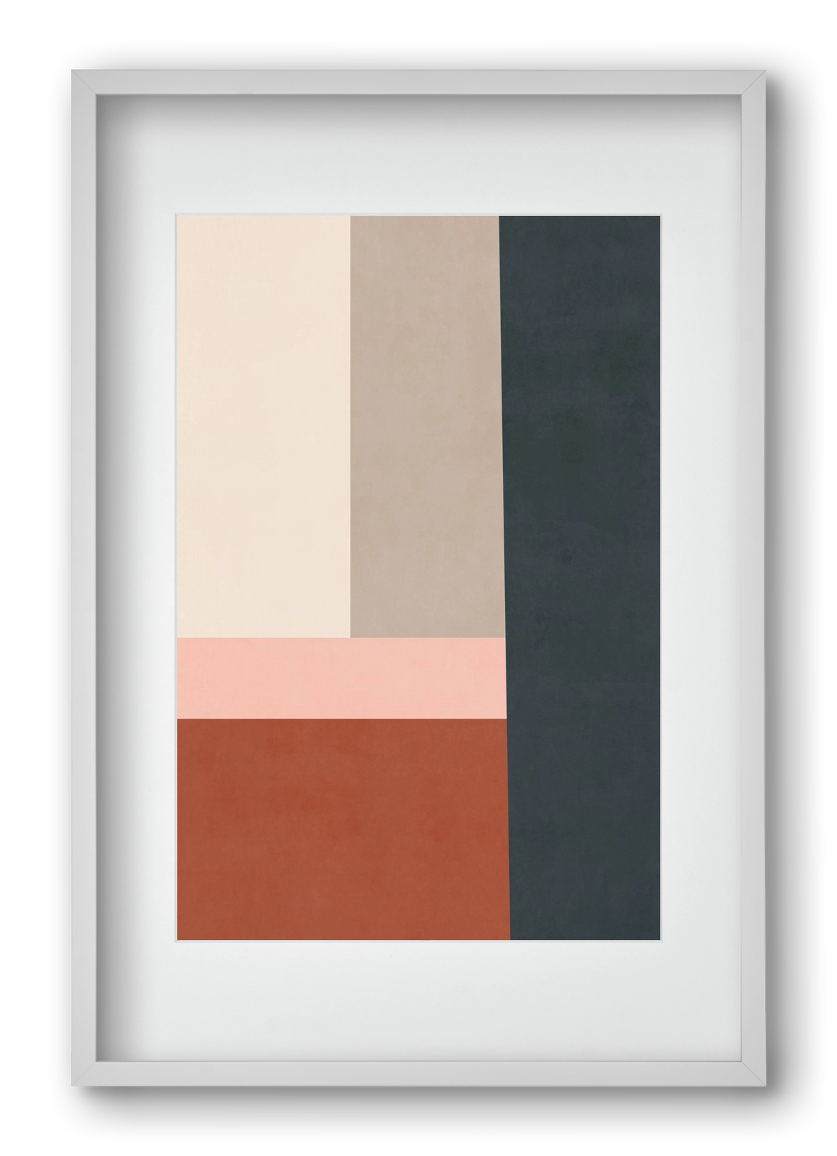 Composition of Geometric Shapes - Tff02, 40x60 cm (30x45 cm), Fehér keret, paszpartuval