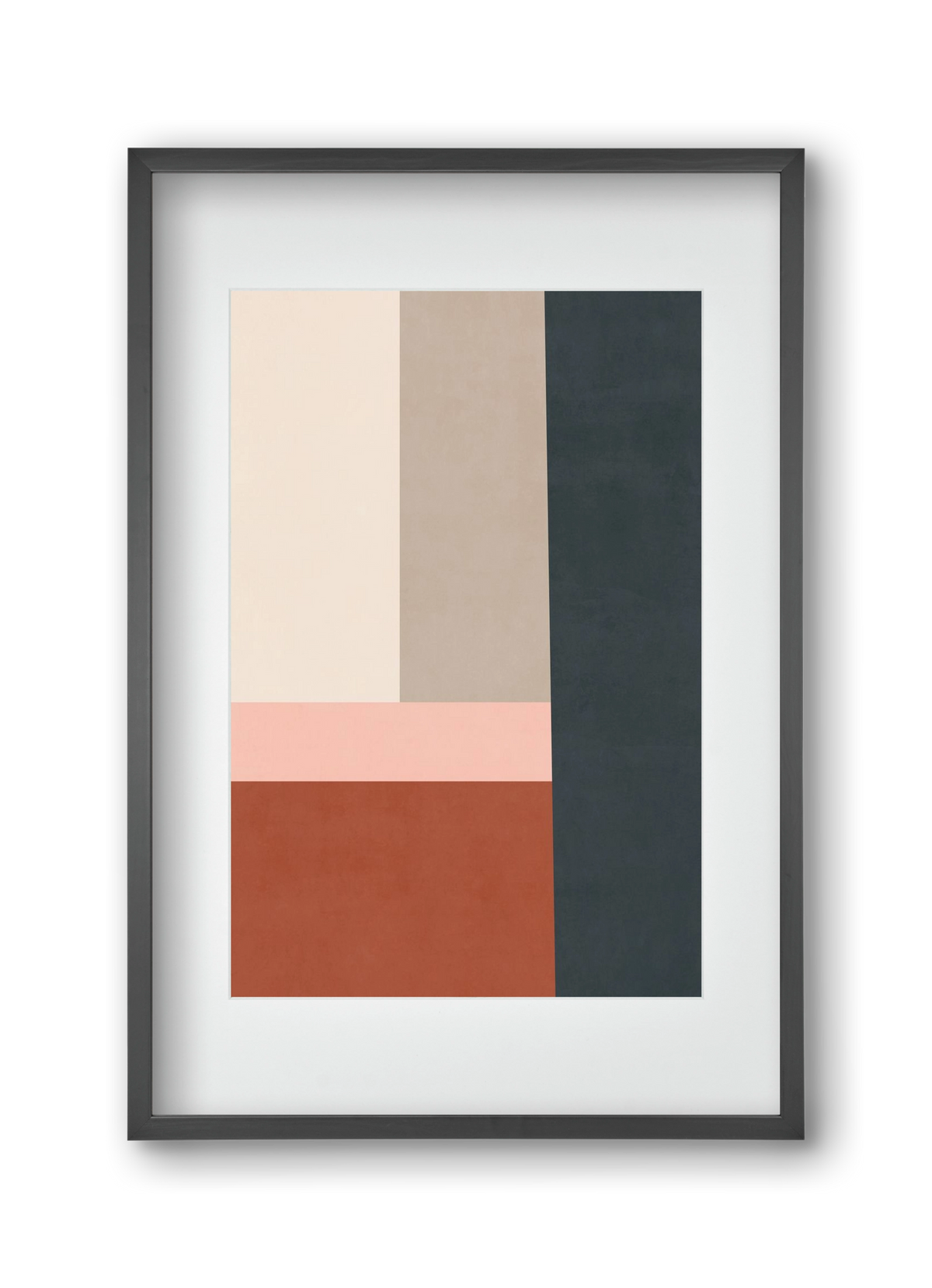 Composition of Geometric Shapes - Tff02, 30x45 cm (20x30 cm), Fekete keret, paszpartuval