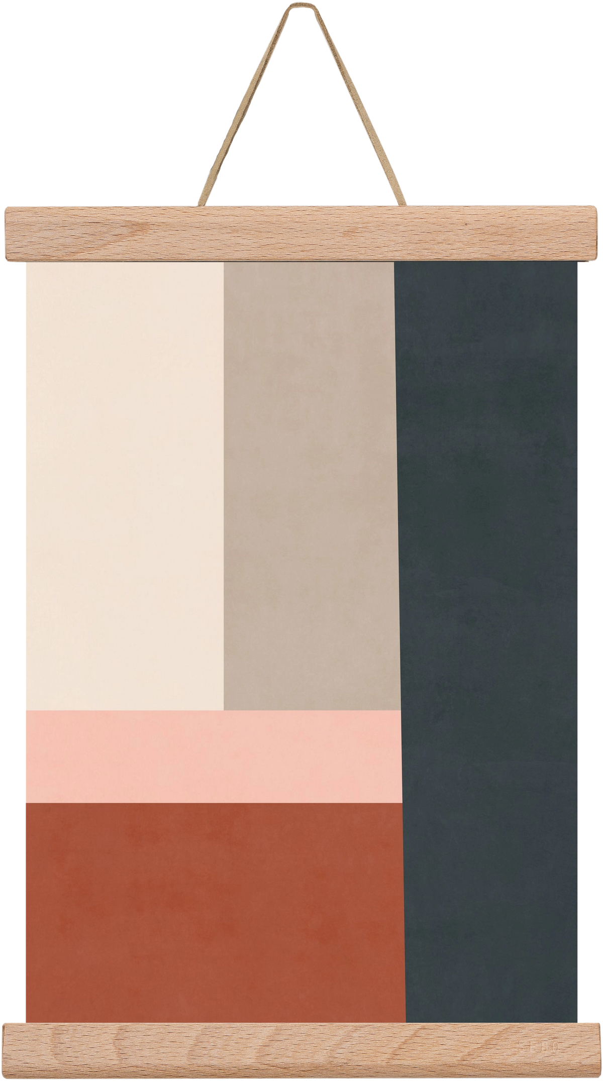 Composition of Geometric Shapes - Tff02, 20x30 cm (20x30 cm), Tölgy akasztó