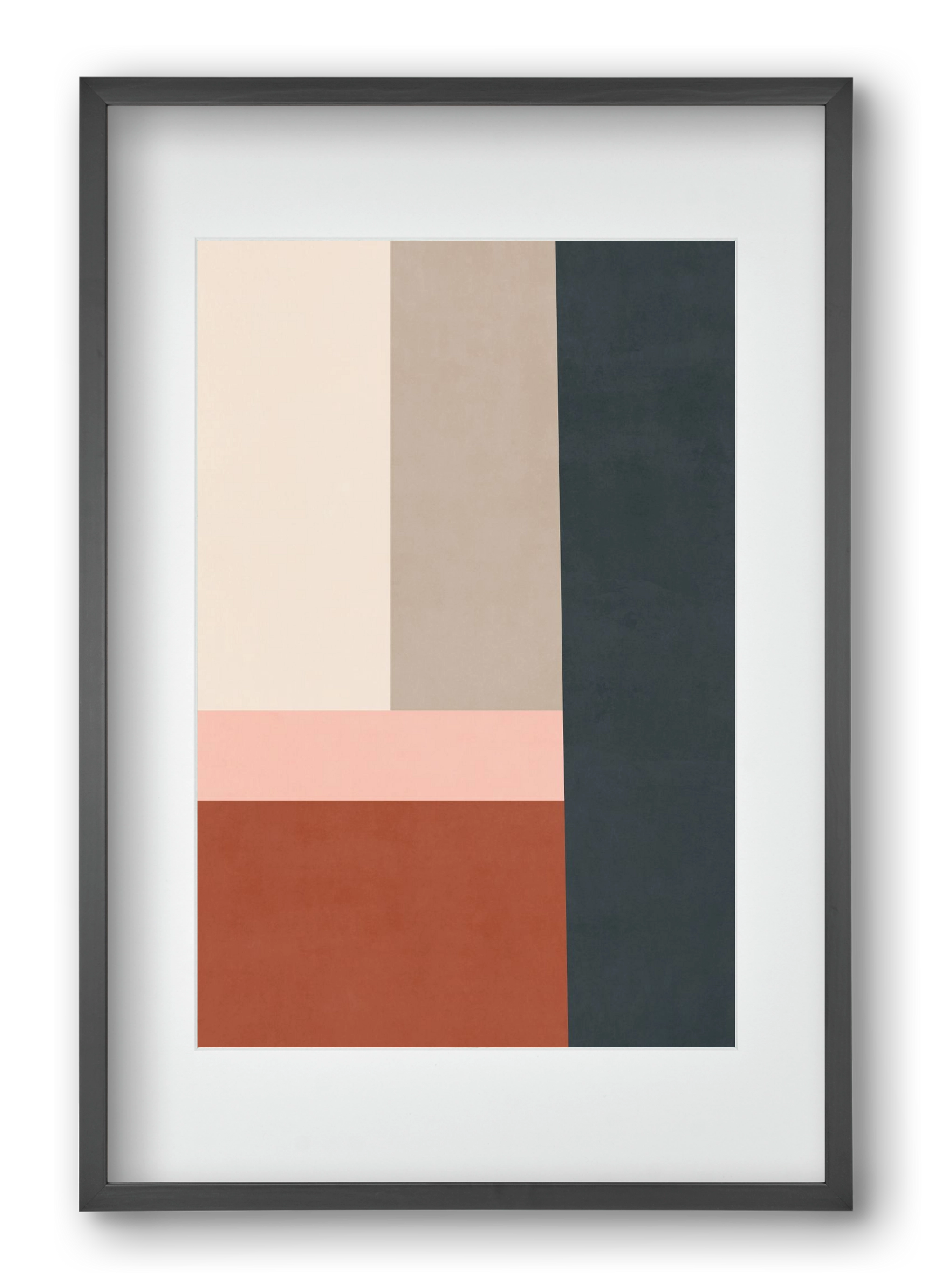 Composition of Geometric Shapes - Tff02, 40x60 cm (30x45 cm), Fekete keret, paszpartuval