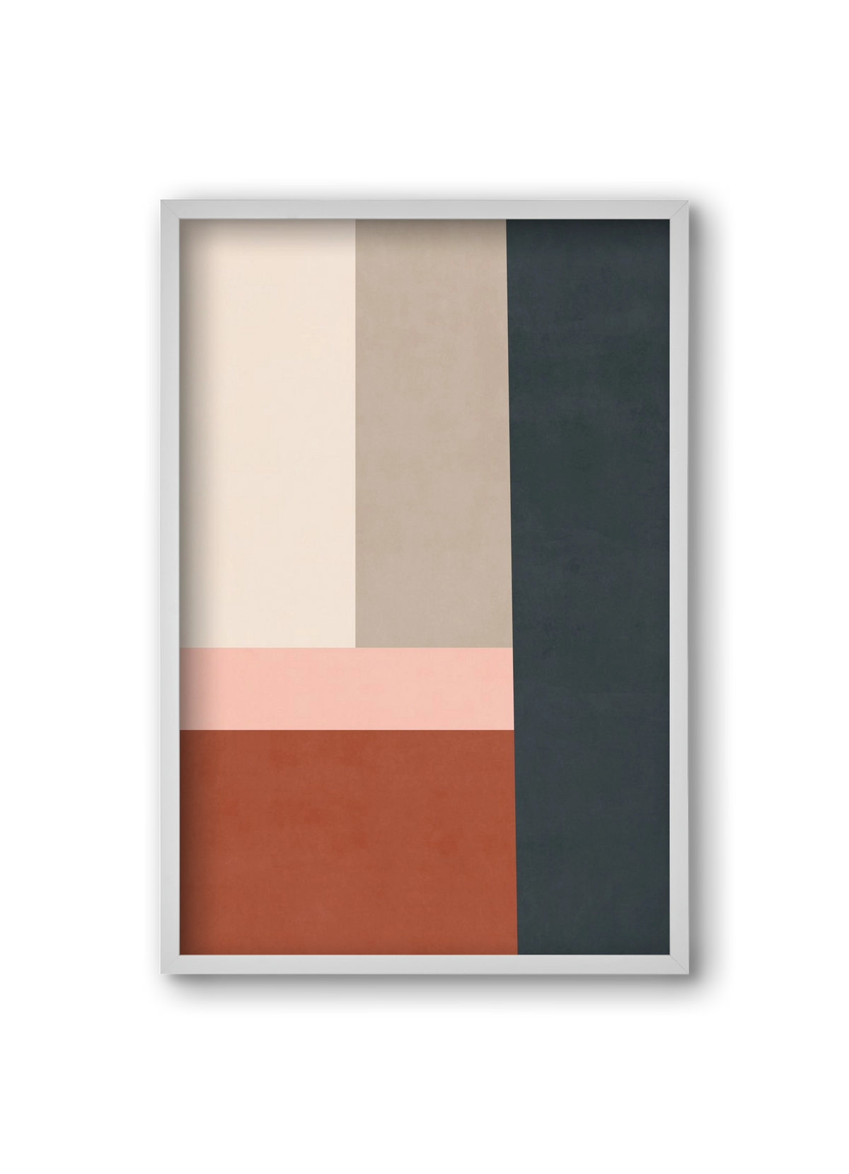 Composition of Geometric Shapes - Tff02, 20x30 cm (20x30 cm), Fehér keret