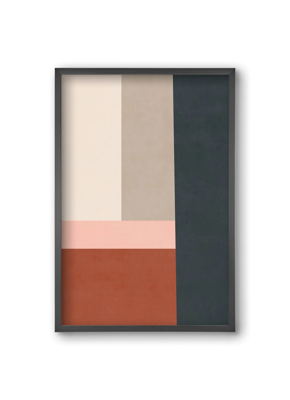 Composition of Geometric Shapes - Tff02, 20x30 cm (20x30 cm), Fekete keret