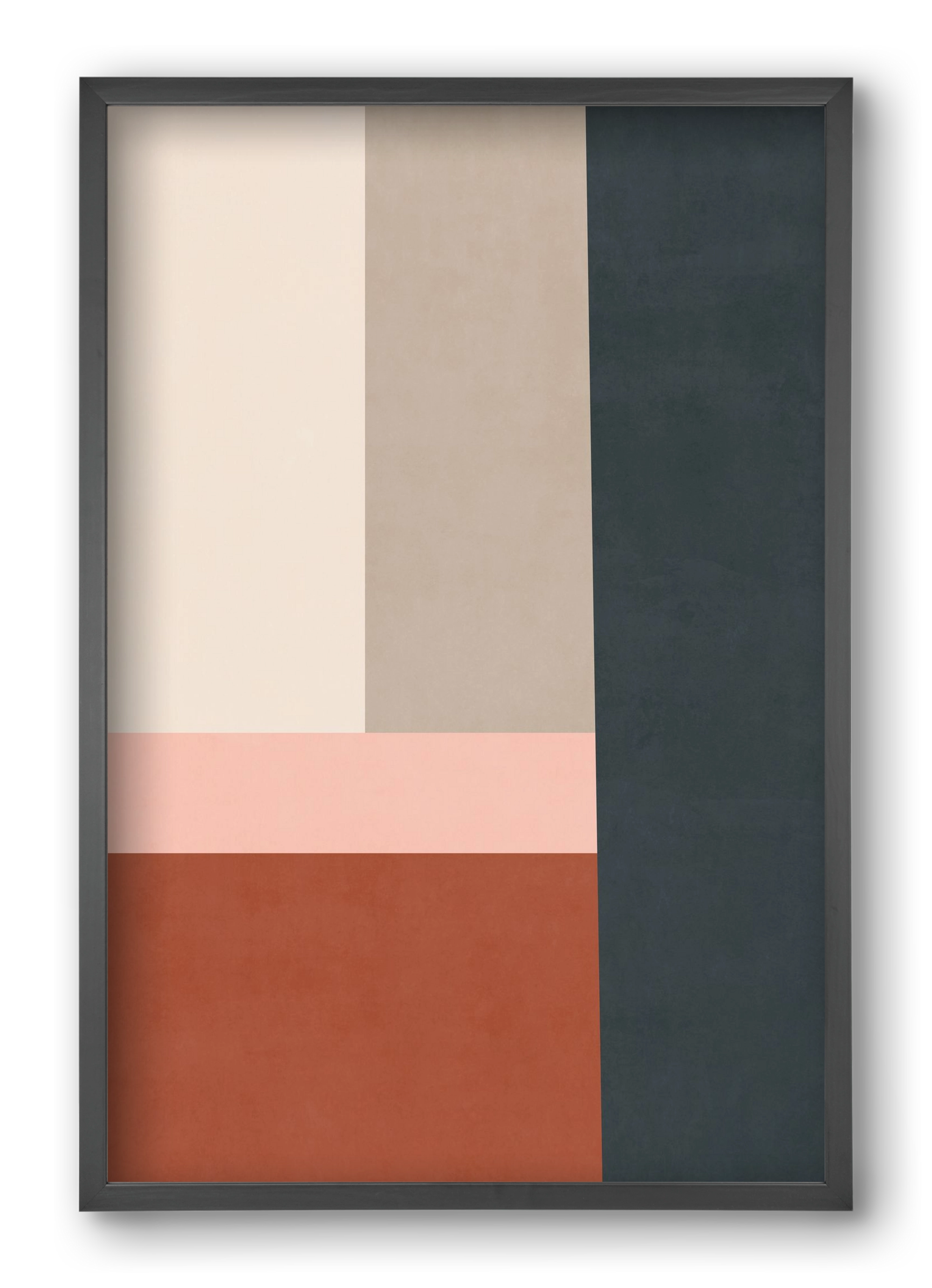 Composition of Geometric Shapes - Tff02, 40x60 cm (40x60 cm), Fekete keret