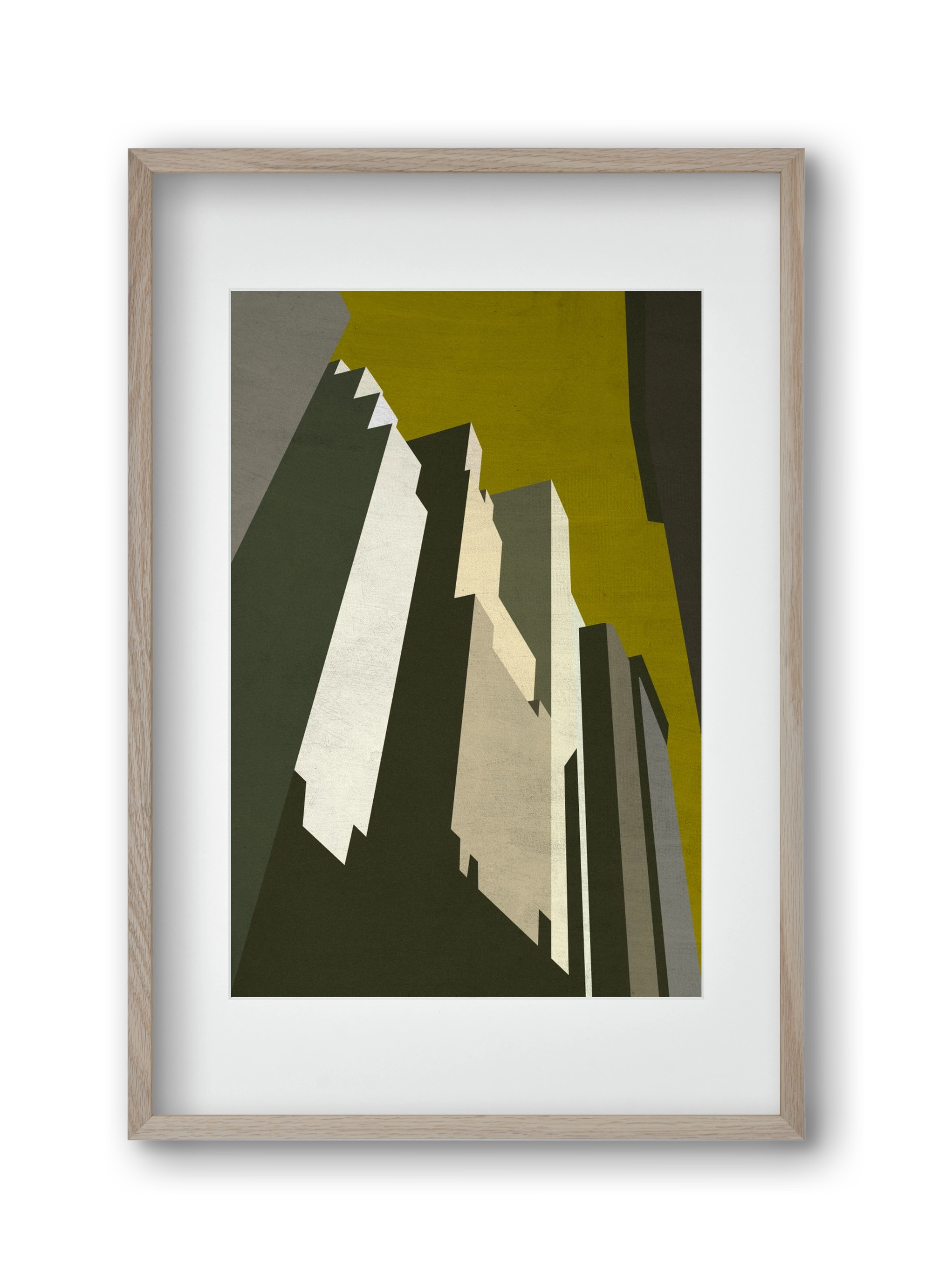 NY, 30x45 cm (20x30 cm), Tölgy keret, paszpartuval