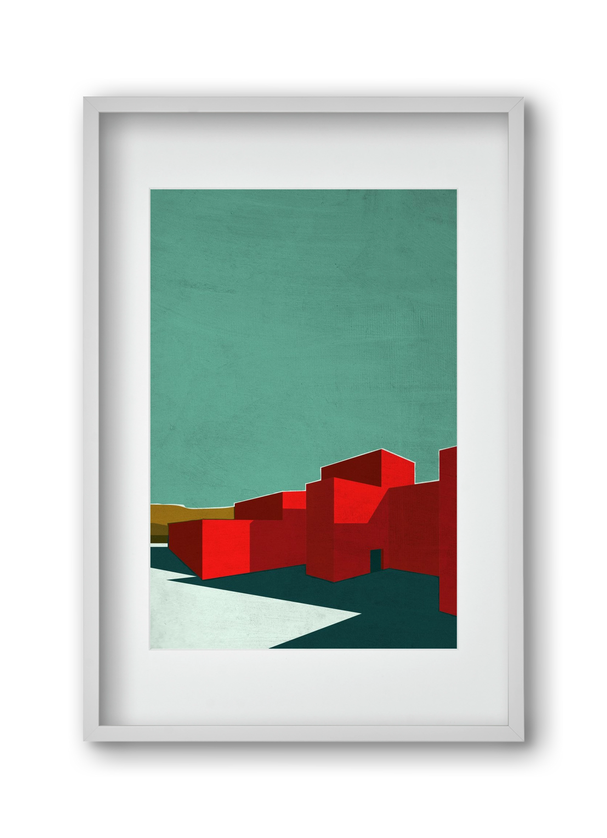 RED, 30x45 cm (20x30 cm), Fehér keret, paszpartuval