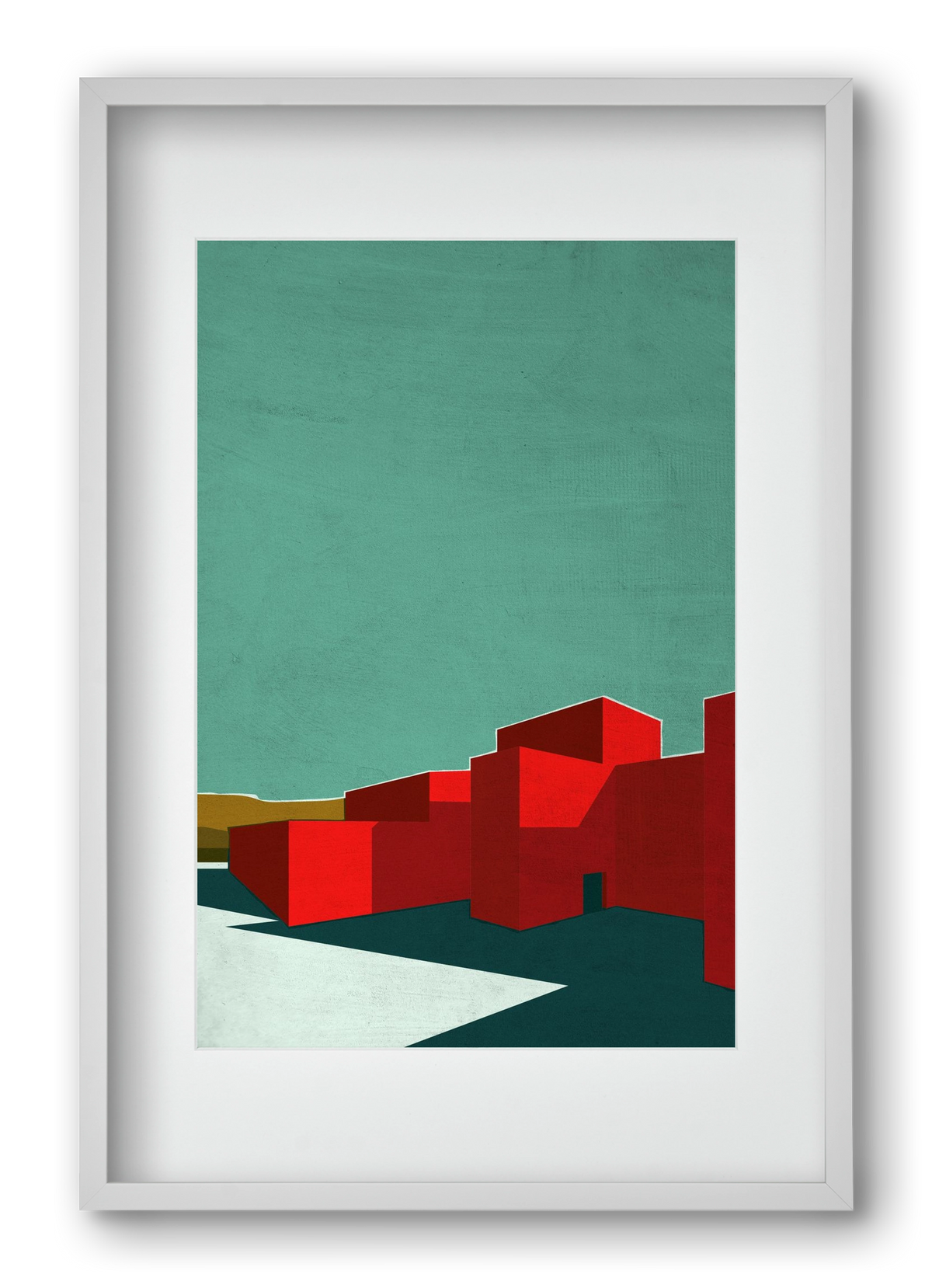 RED, 40x60 cm (30x45 cm), Fehér keret, paszpartuval