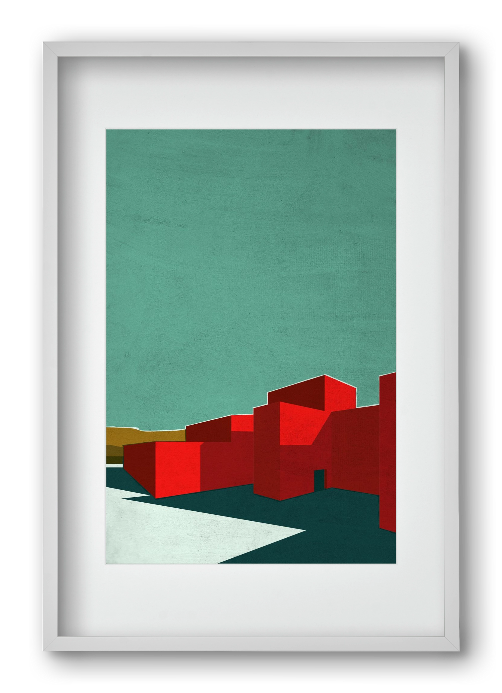 RED, 40x60 cm (30x45 cm), Fehér keret, paszpartuval