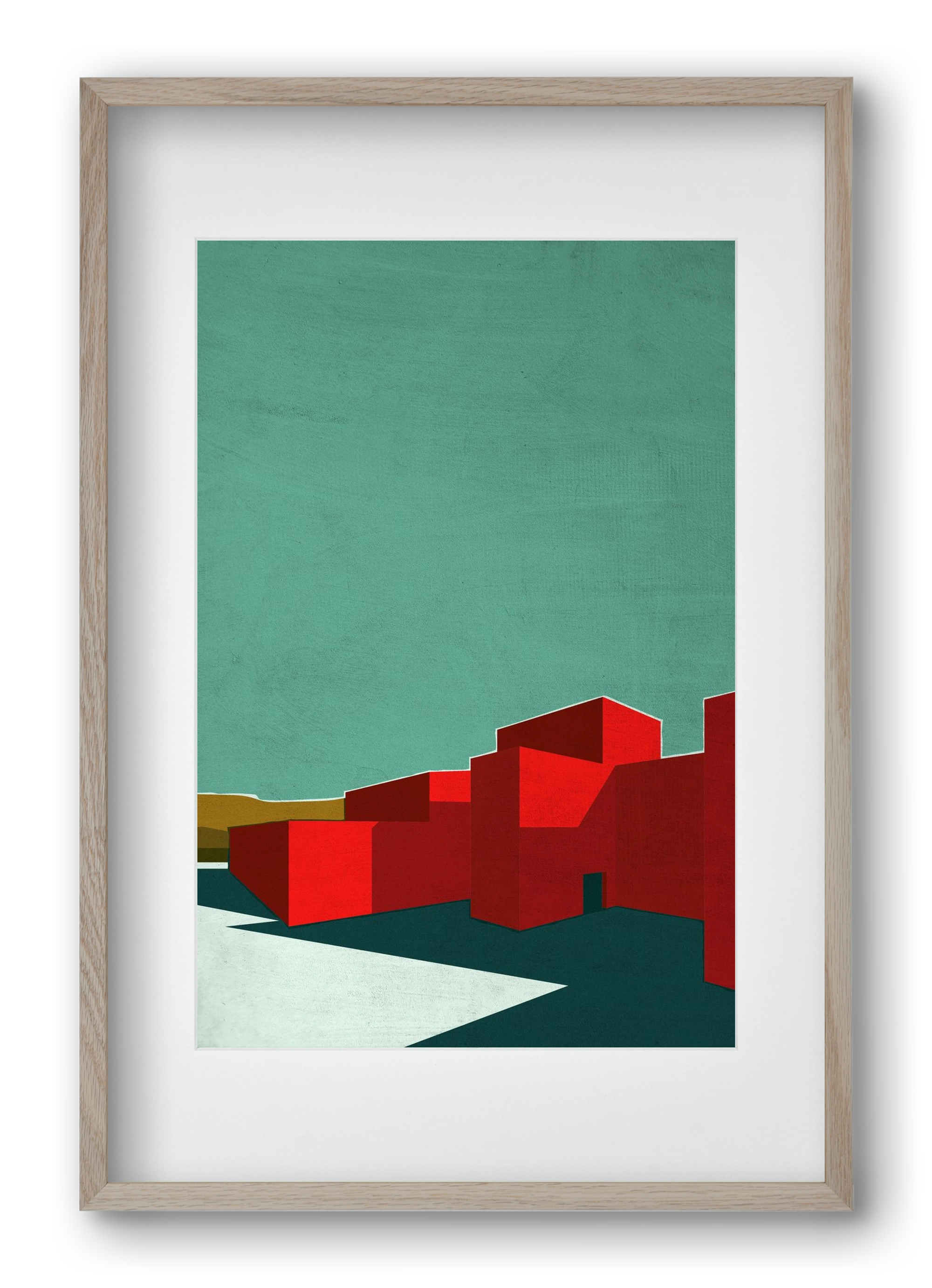 RED, 40x60 cm (30x45 cm), Tölgy keret, paszpartuval