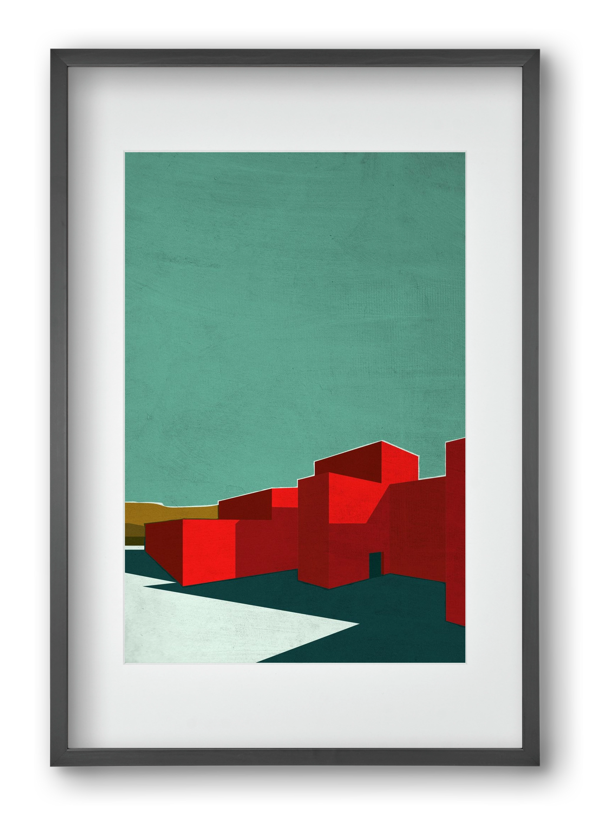 RED, 40x60 cm (30x45 cm), Fekete keret, paszpartuval