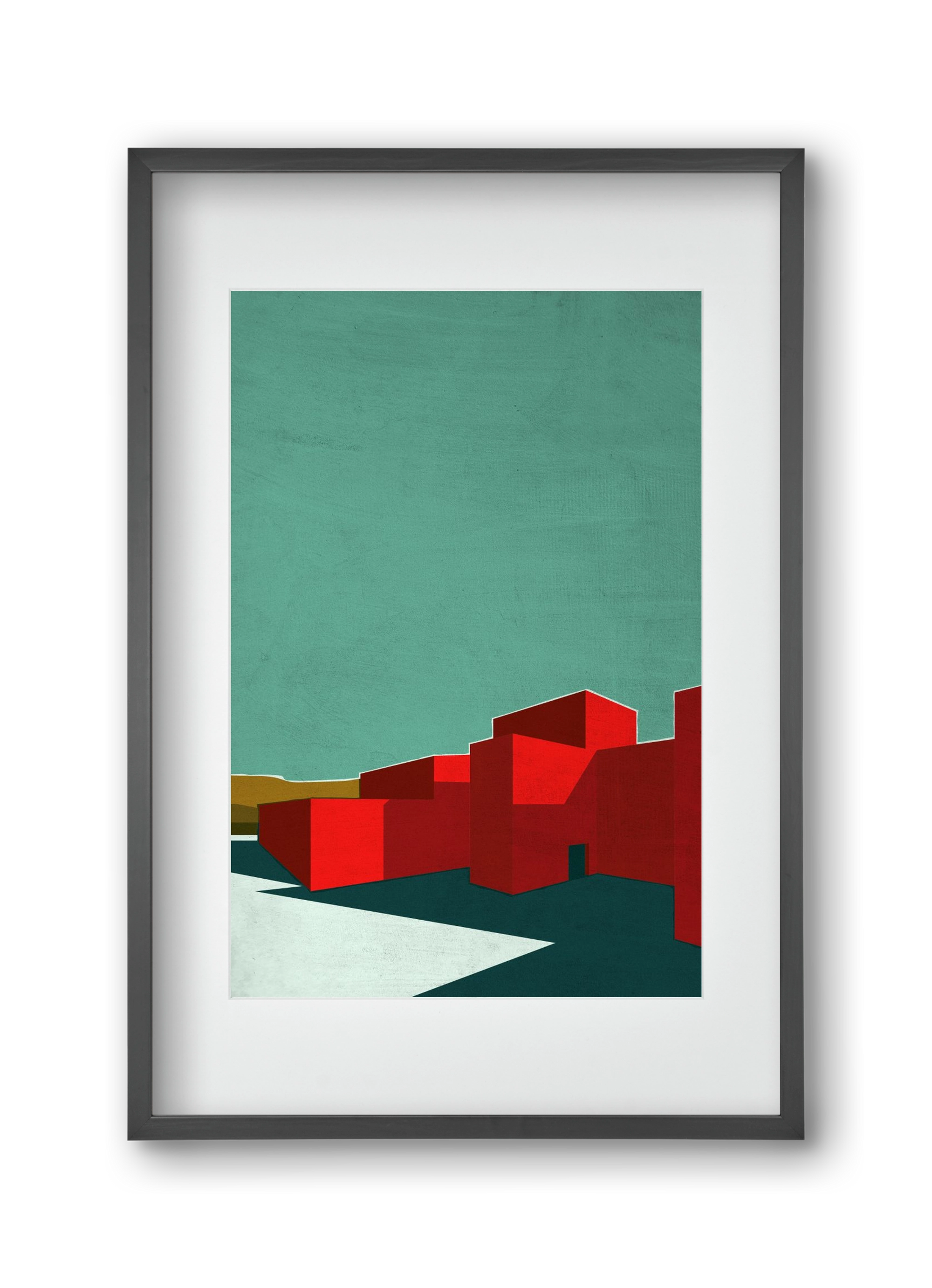 RED, 30x45 cm (20x30 cm), Fekete keret, paszpartuval