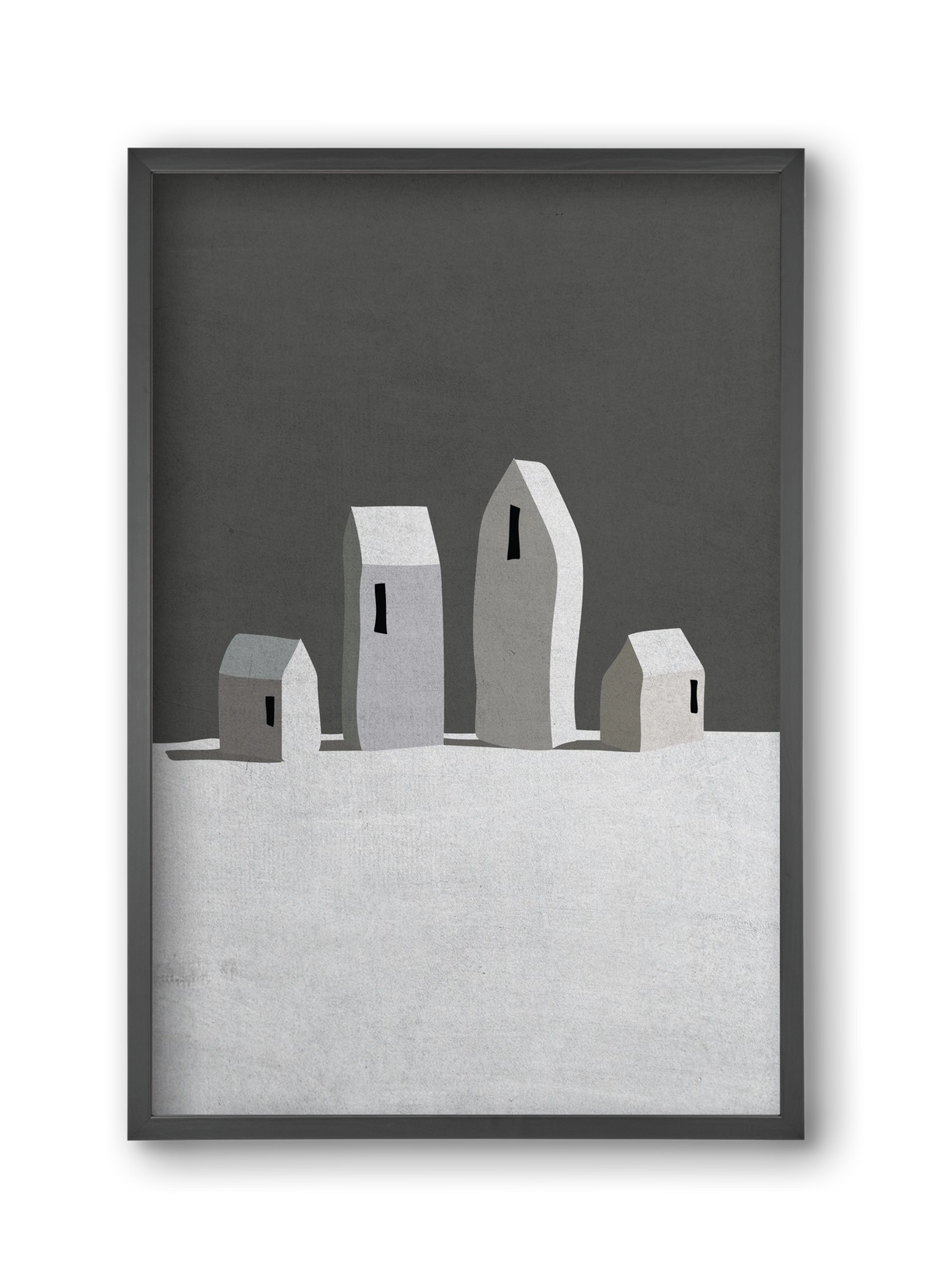 Tél, 30x45 cm (30x45 cm), Fekete keret