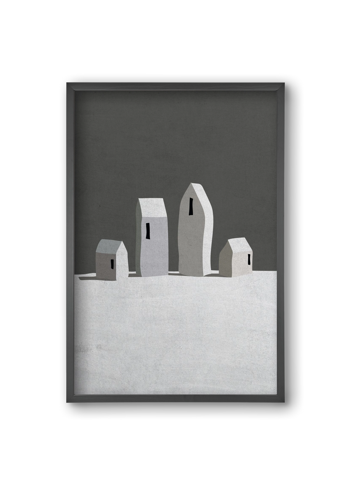 Tél, 20x30 cm (20x30 cm), Fekete keret