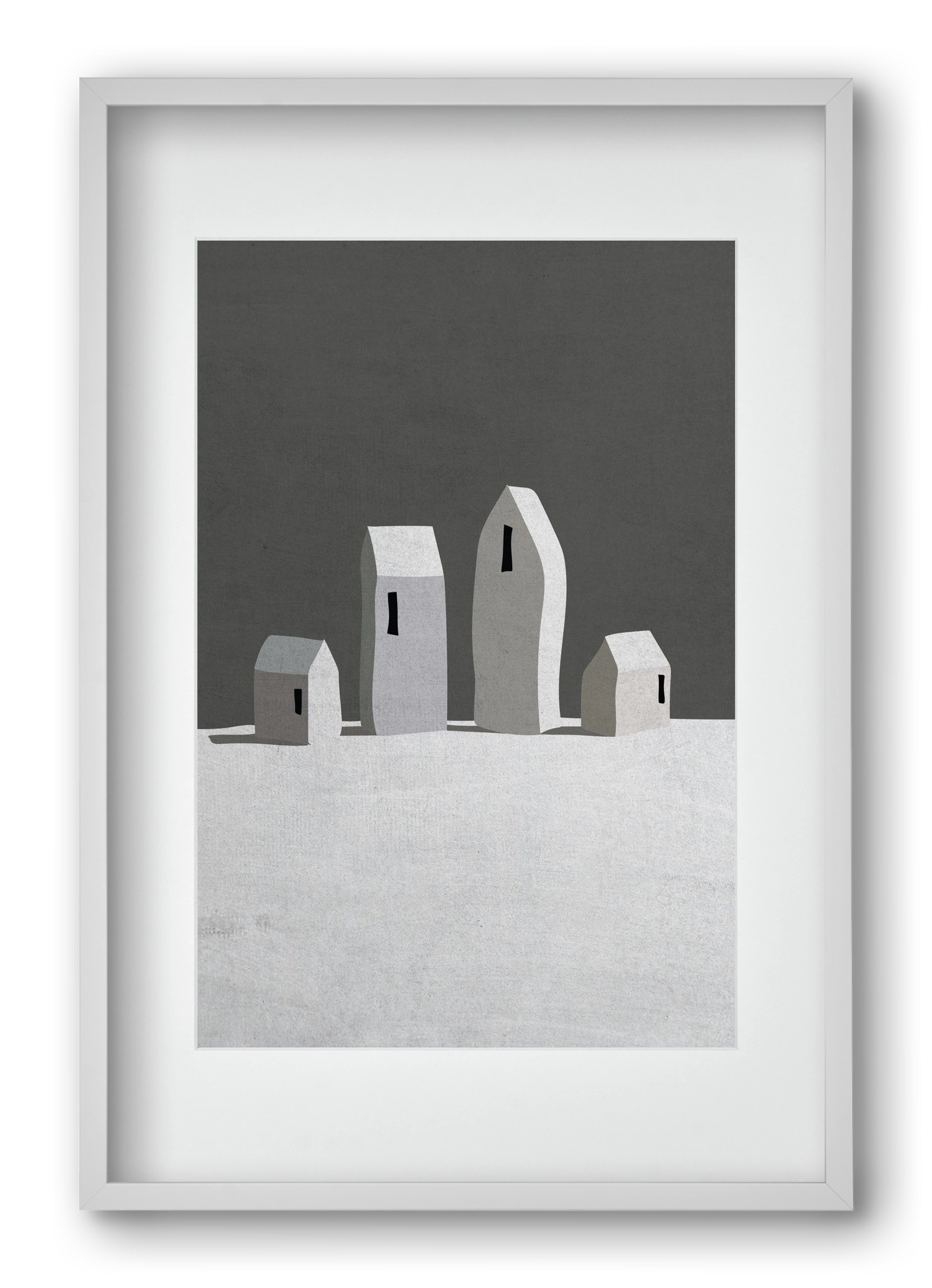 Tél, 40x60 cm (30x45 cm), Fehér keret, paszpartuval