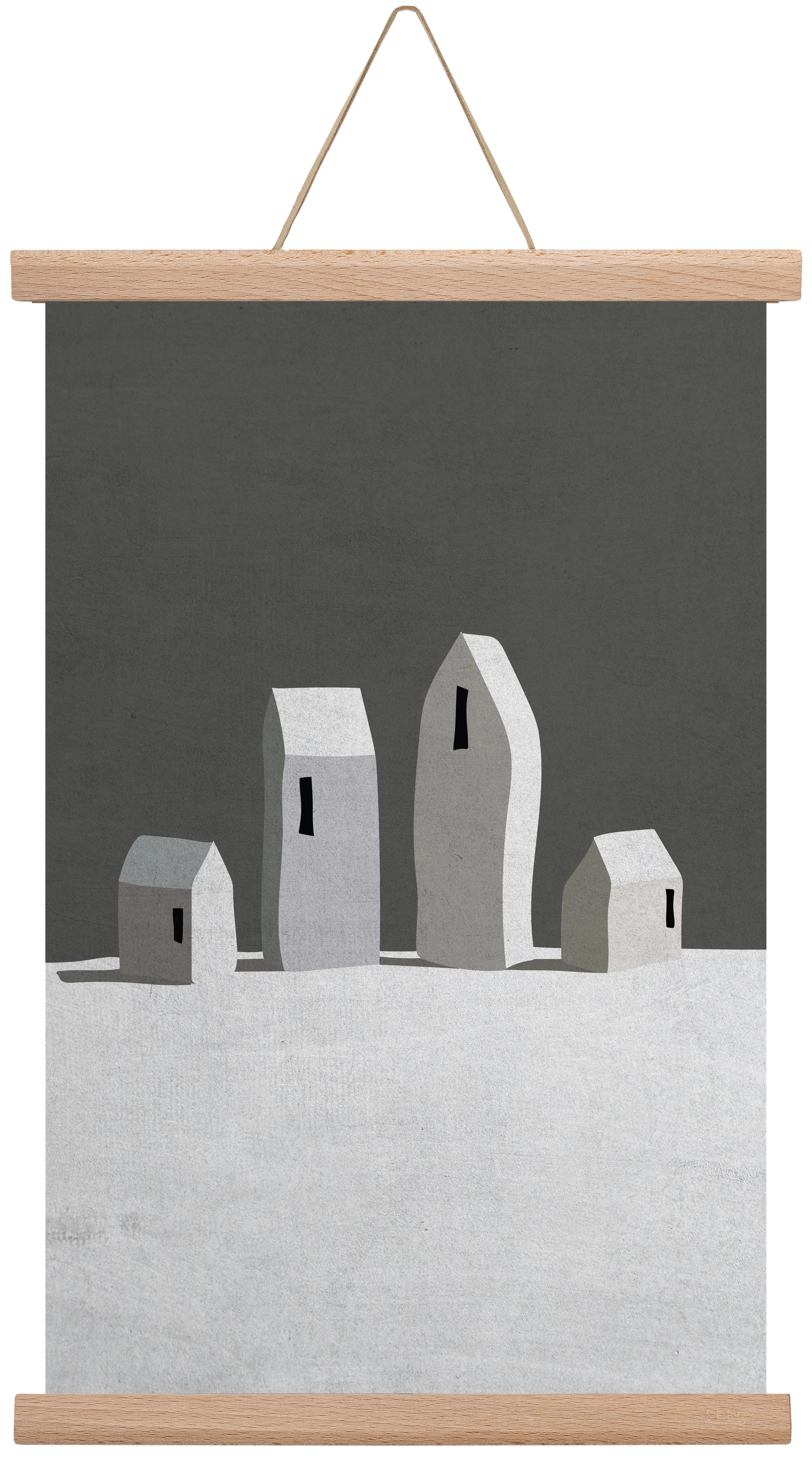 Tél, 30x45 cm (30x45 cm), Tölgy akasztó