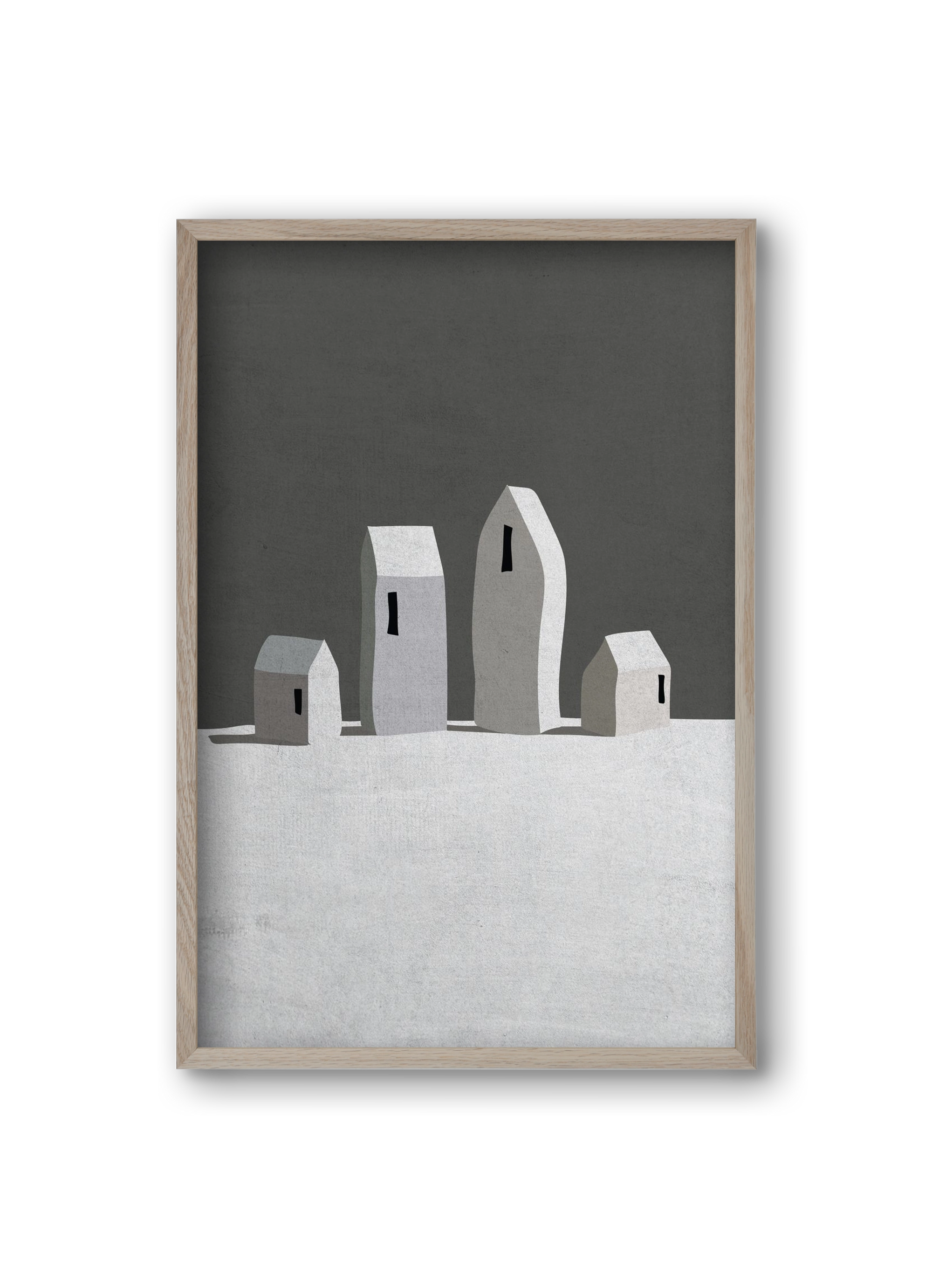 Tél, 20x30 cm (20x30 cm), Tölgy keret