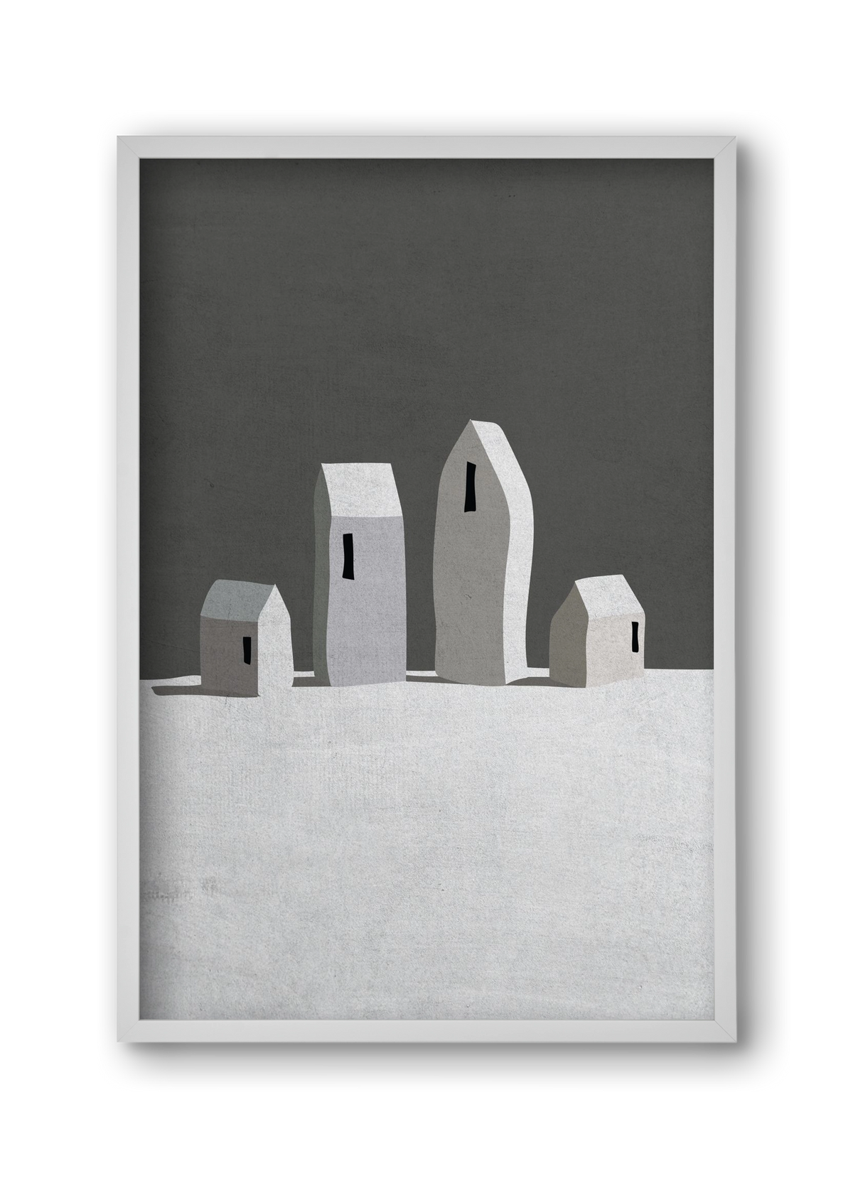 Tél, 30x45 cm (30x45 cm), Fehér keret