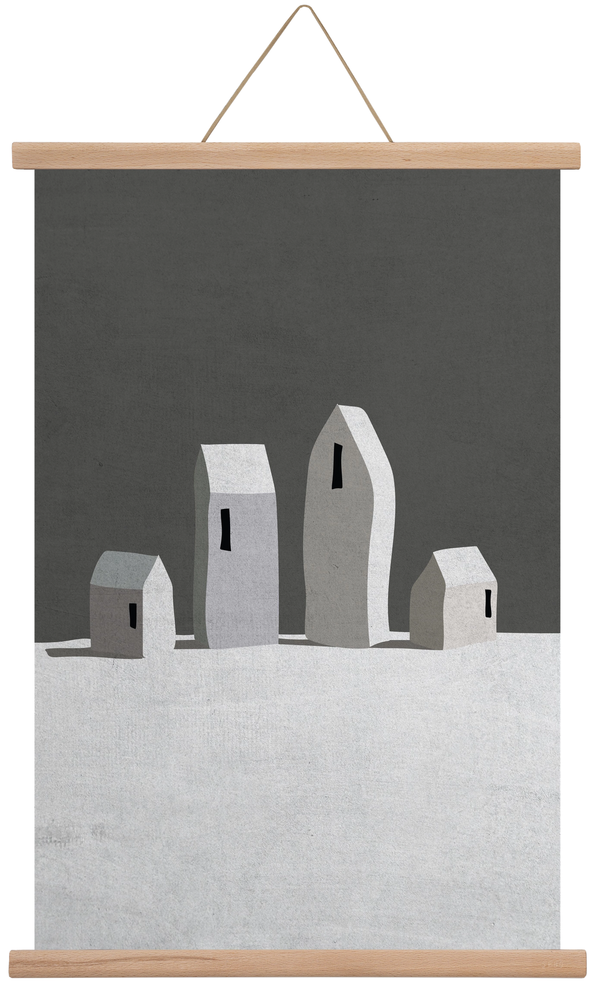 Tél, 40x60 cm (40x60 cm), Tölgy akasztó