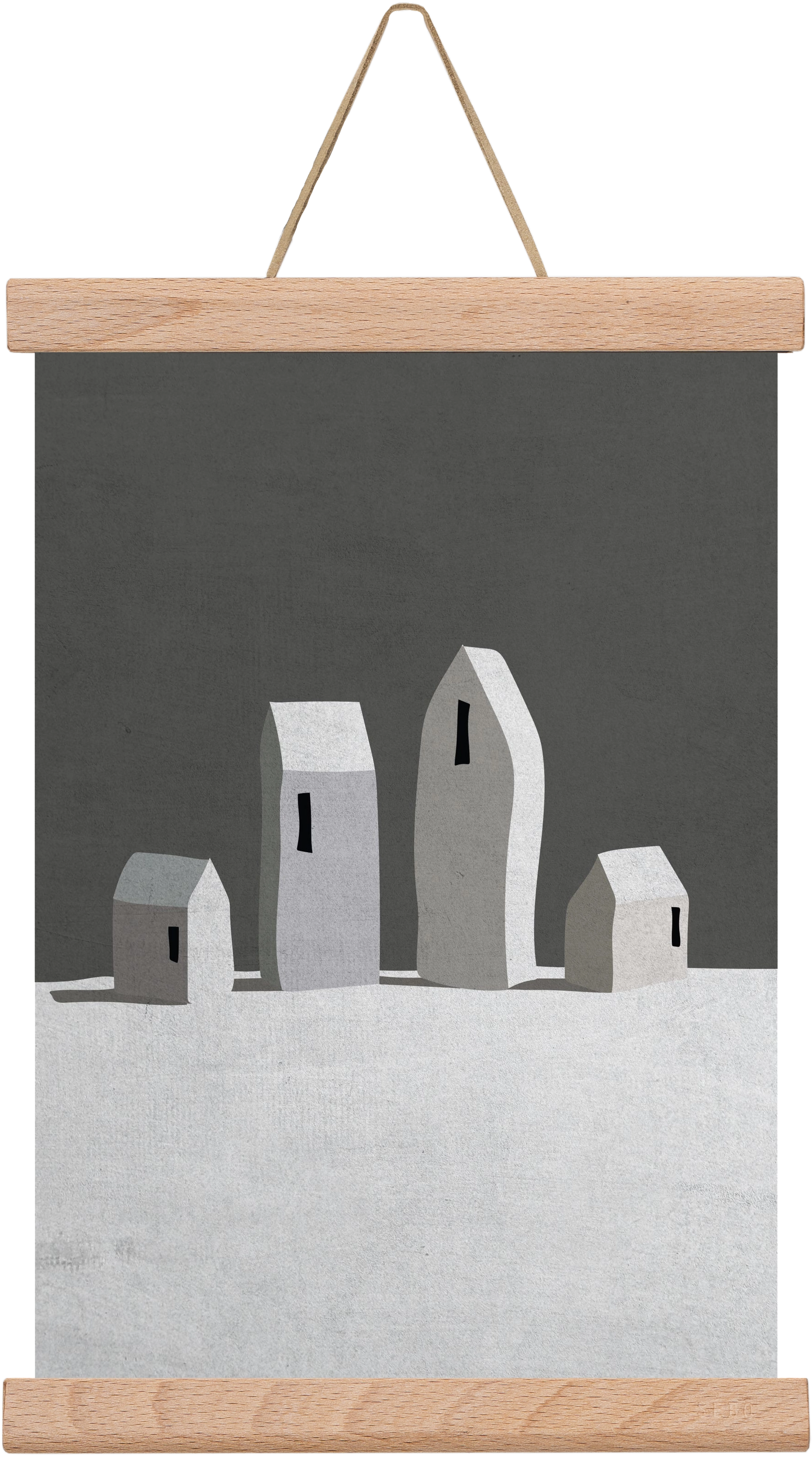 Tél, 20x30 cm (20x30 cm), Tölgy akasztó