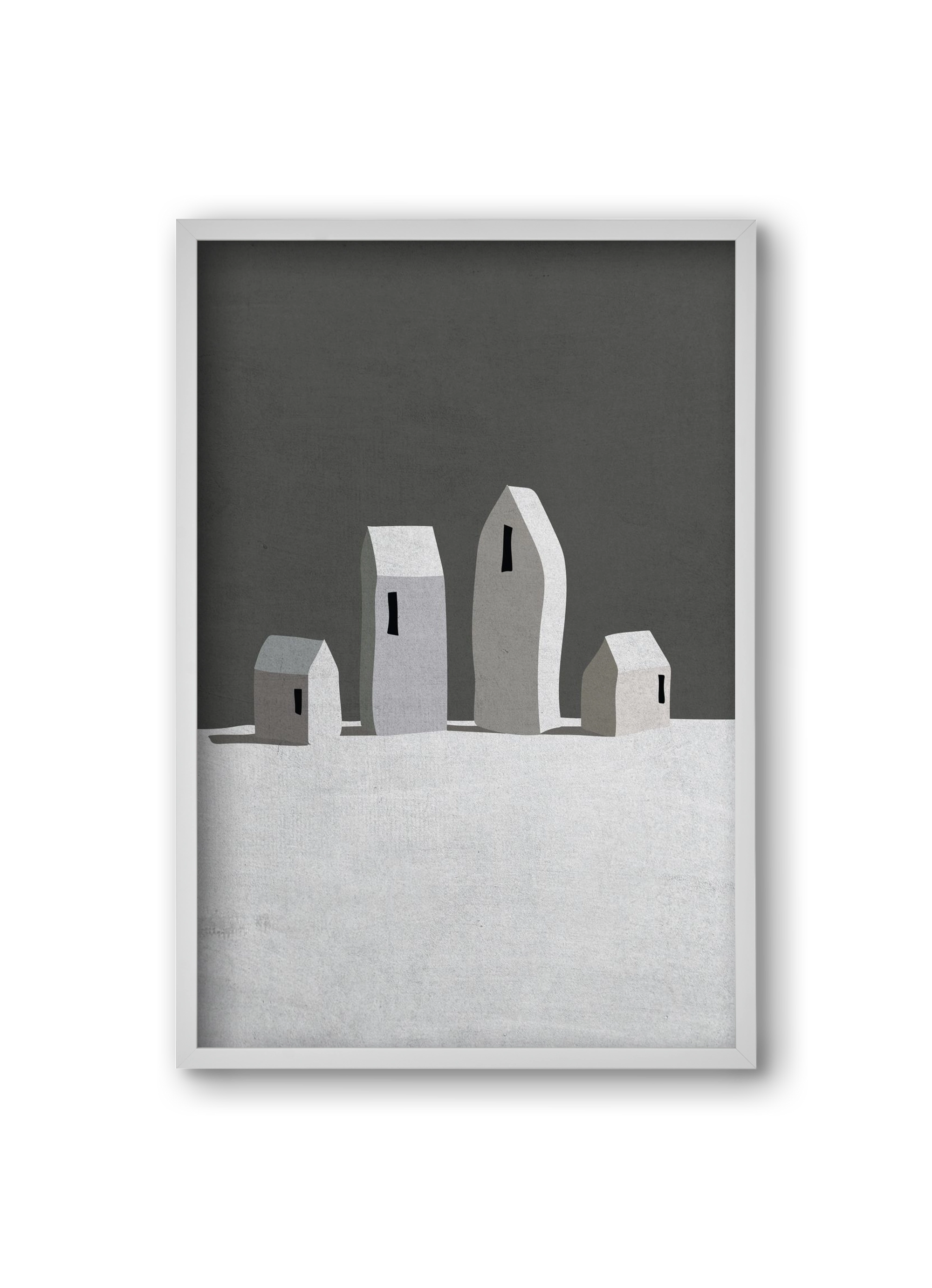 Tél, 20x30 cm (20x30 cm), Fehér keret